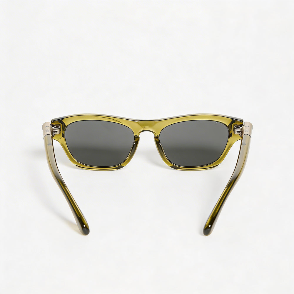 BURBERRY Pillow Collection Women's Green Acetate Cateye Sunglasses with Black Lenses, 54mm Lens Width