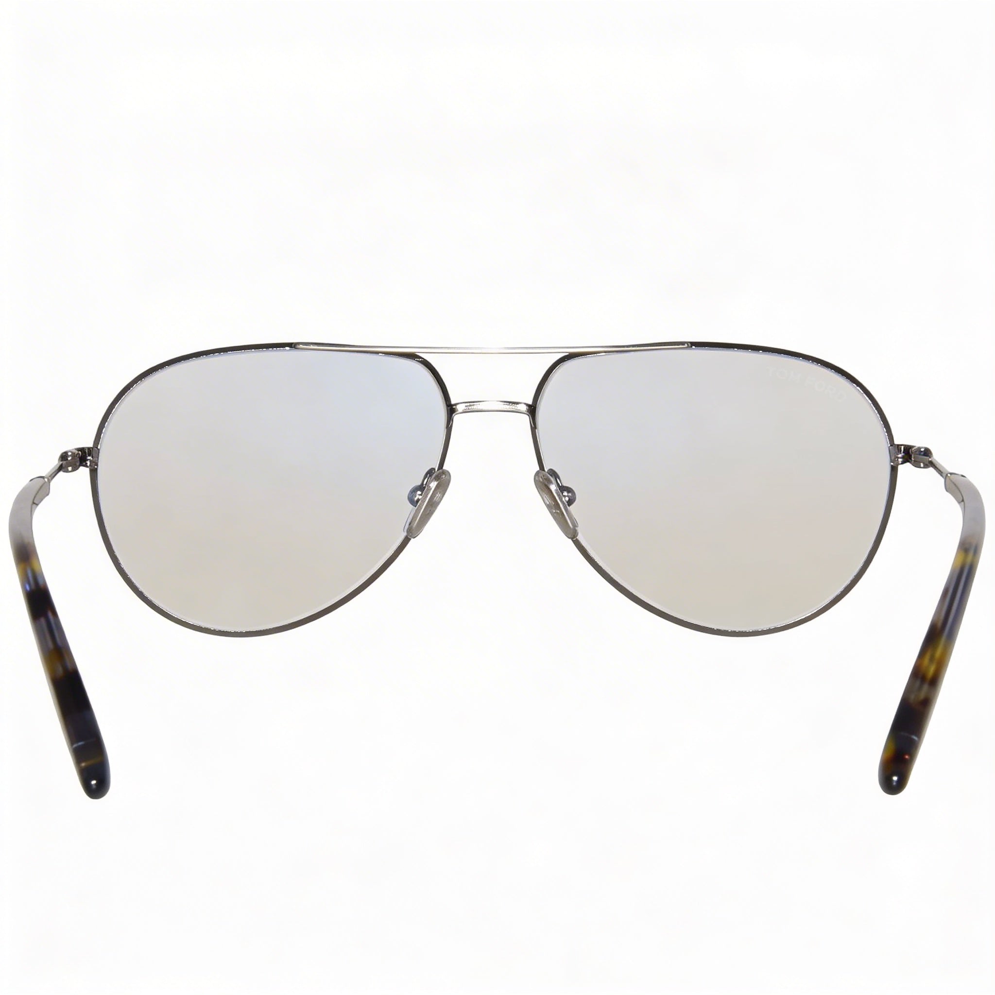 Tom Ford Modern Men's Shiny Dark Gunmetal Metal Blue-Light Block Eyeglasses 57mm, Photo 4