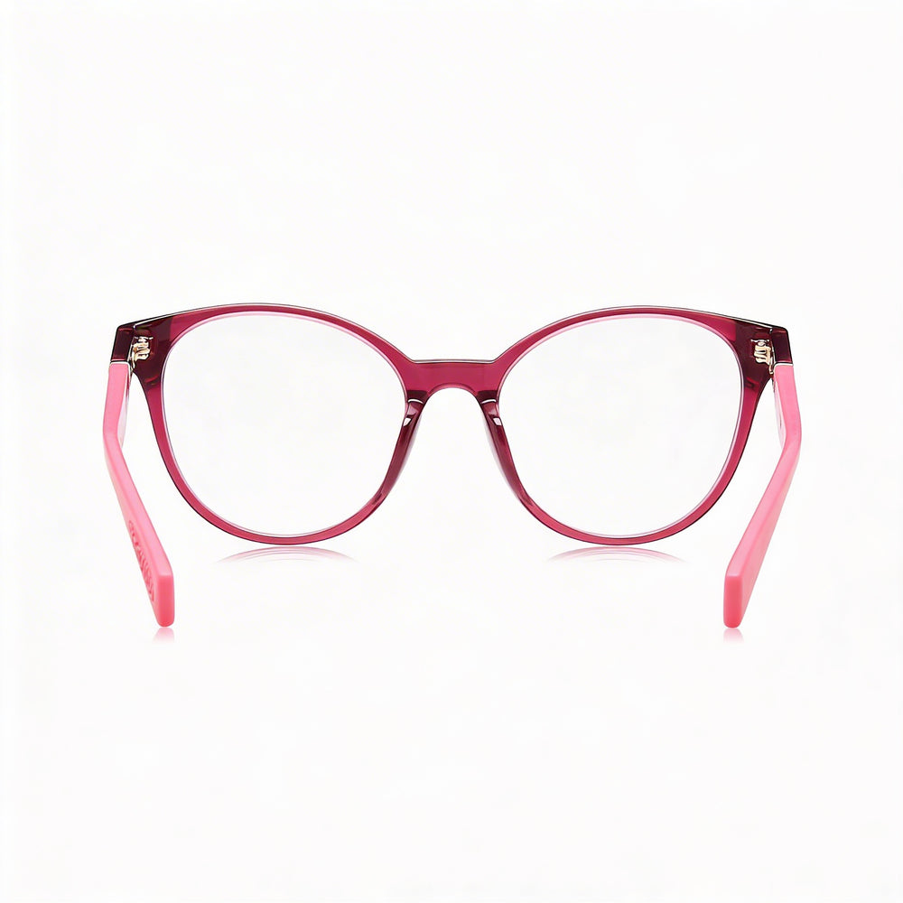Furla Classic Women's Acetate Eyeglasses Ciclamino Trasparente Lucido with Transparent Lenses 51mm