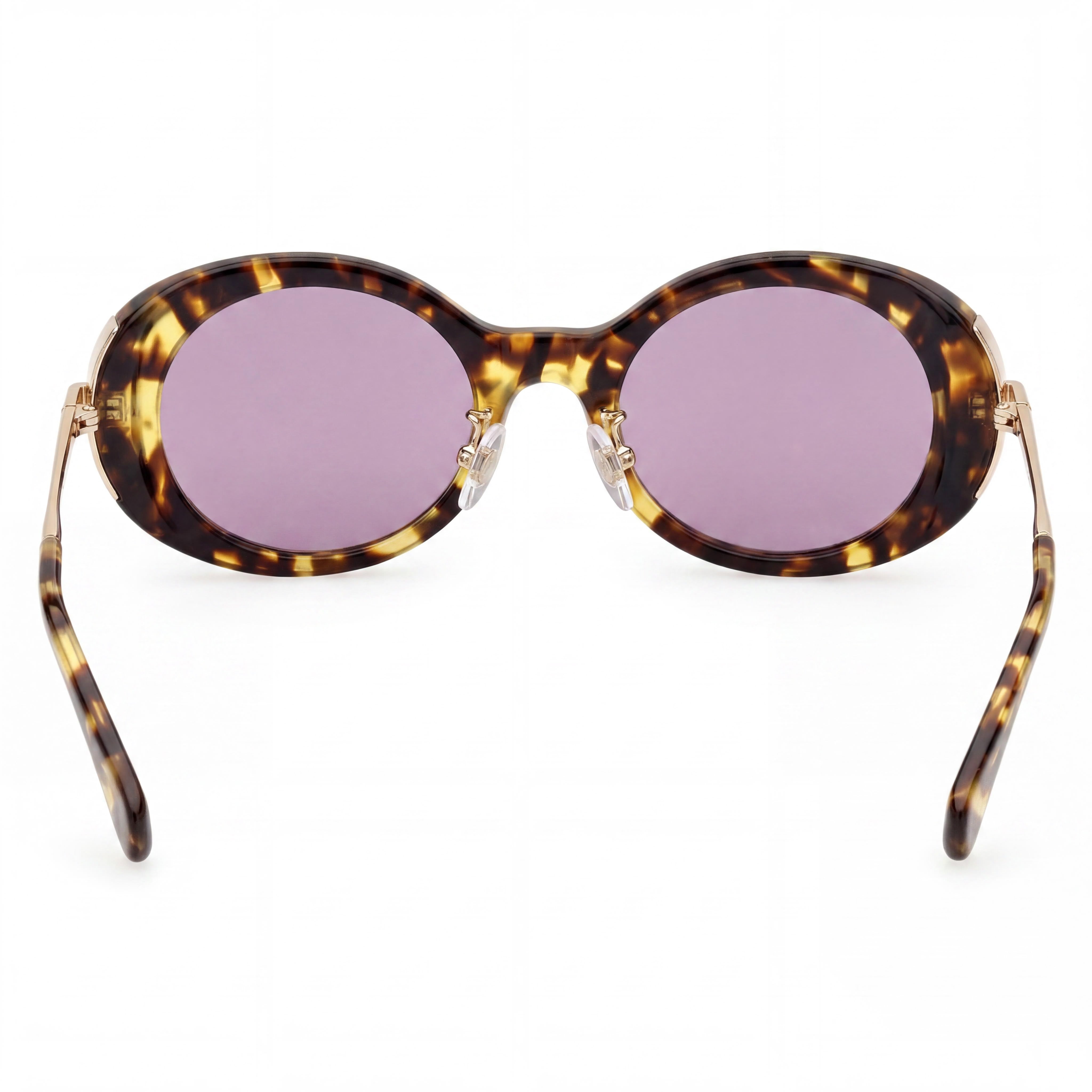 MaxMara Mm0080 Women's Sunglasses with Blonde Havana Plastic Frame and Acetate Lenses for UV Protection, Photo 3