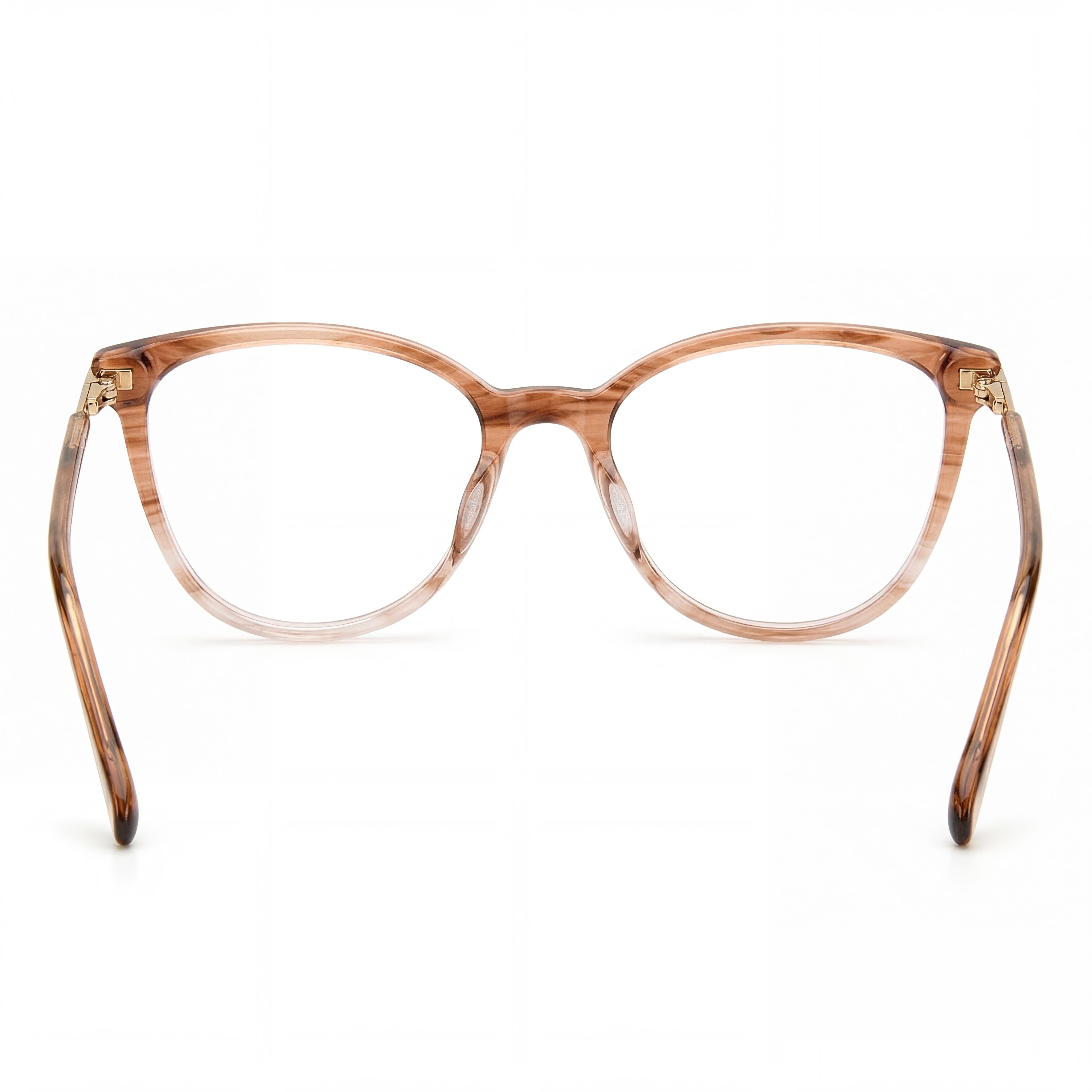 Fossil Modern Women's Eyeglasses featuring Full Rim Acetate Frame in Horn Beige, Size 51-17-140, Photo 4