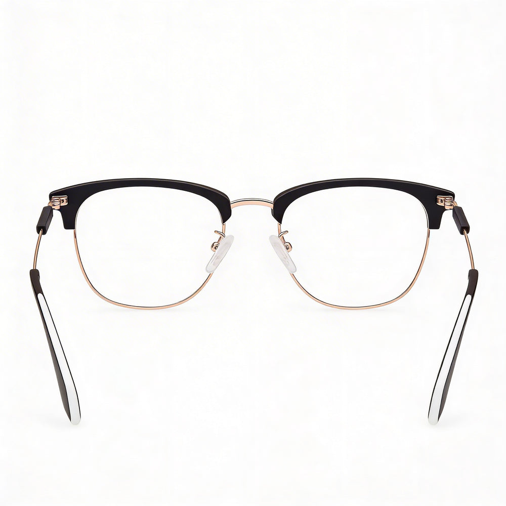 Monturas ópticas Adidas Originals Casual para hombre, de metal negro, con lentes graduadas (ancho de lente de 49 mm)