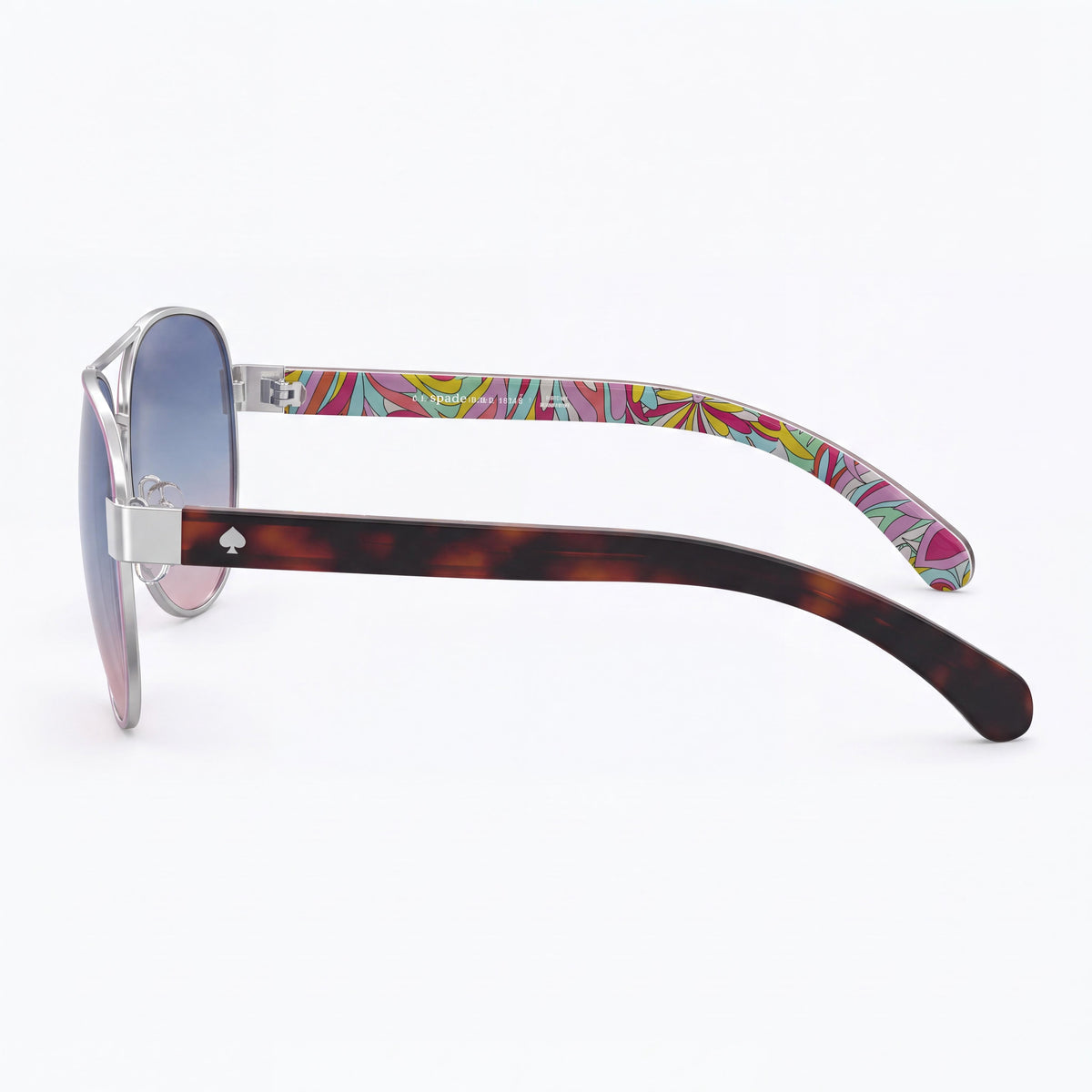 kate spade new york Women's Pilot Sunglass Metal Frame Violet Silver BLUE DOUBLESHADE PEACH Lens 58mm, Photo 2
