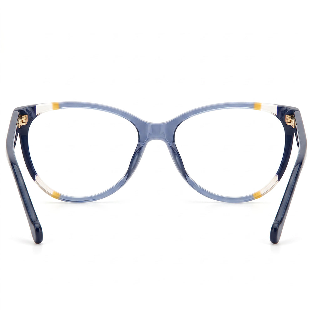 Carolina Herrera CH 0064 Women's Acetate Blue Orange Optical Frames with , Size 55-16-145mm