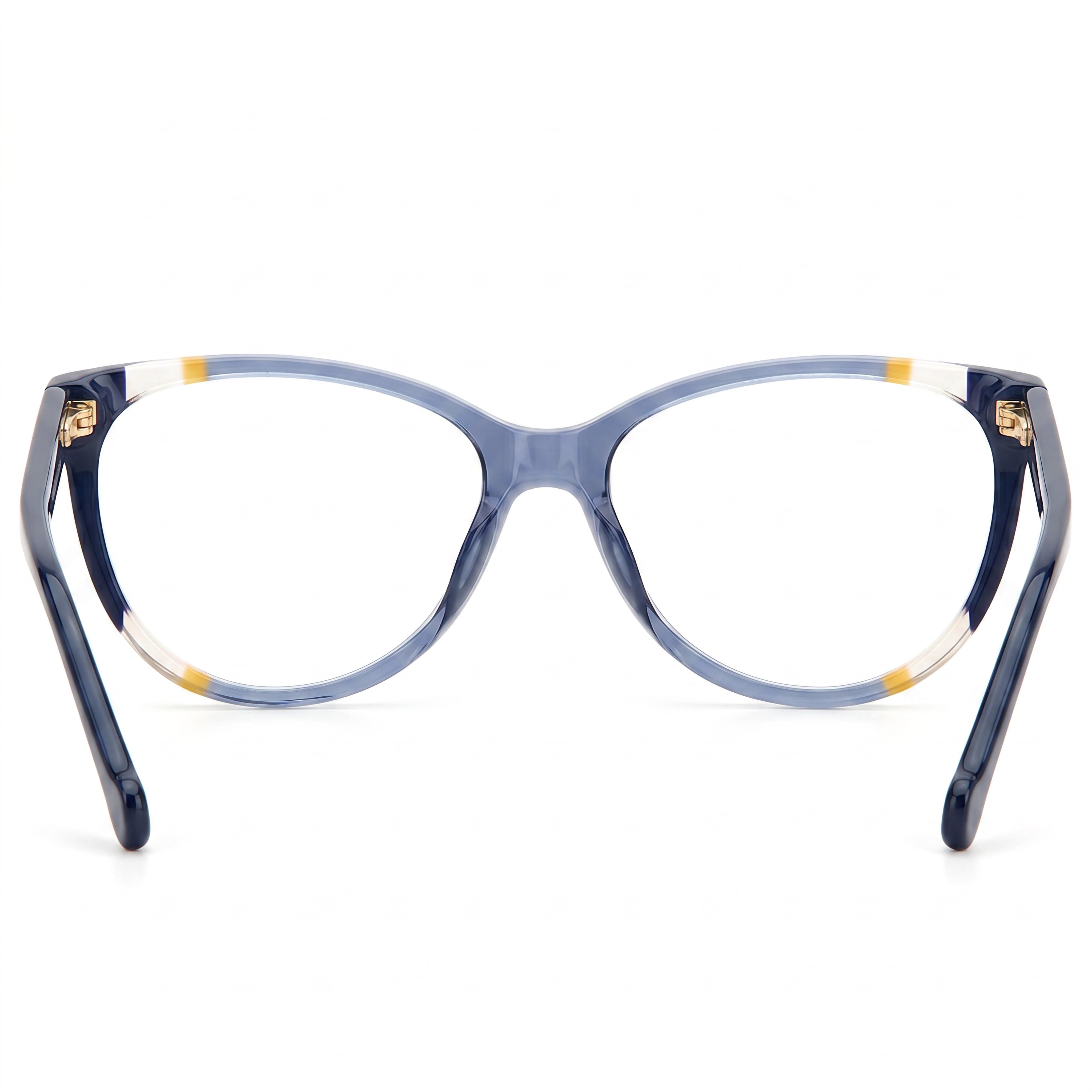 Carolina Herrera CH 0064 Gafas ópticas de acetato azul y naranja para mujer con , tamaño 55-16-145 mm, Photo 3
