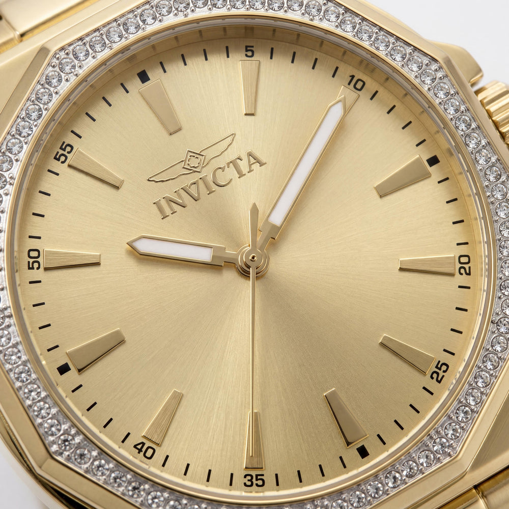 Invicta Speedway 49108 Unisex Quartz Stainless Steel Bracelet Watch, Gold Dial, 42mm Case, 3 ATM Water Resistant