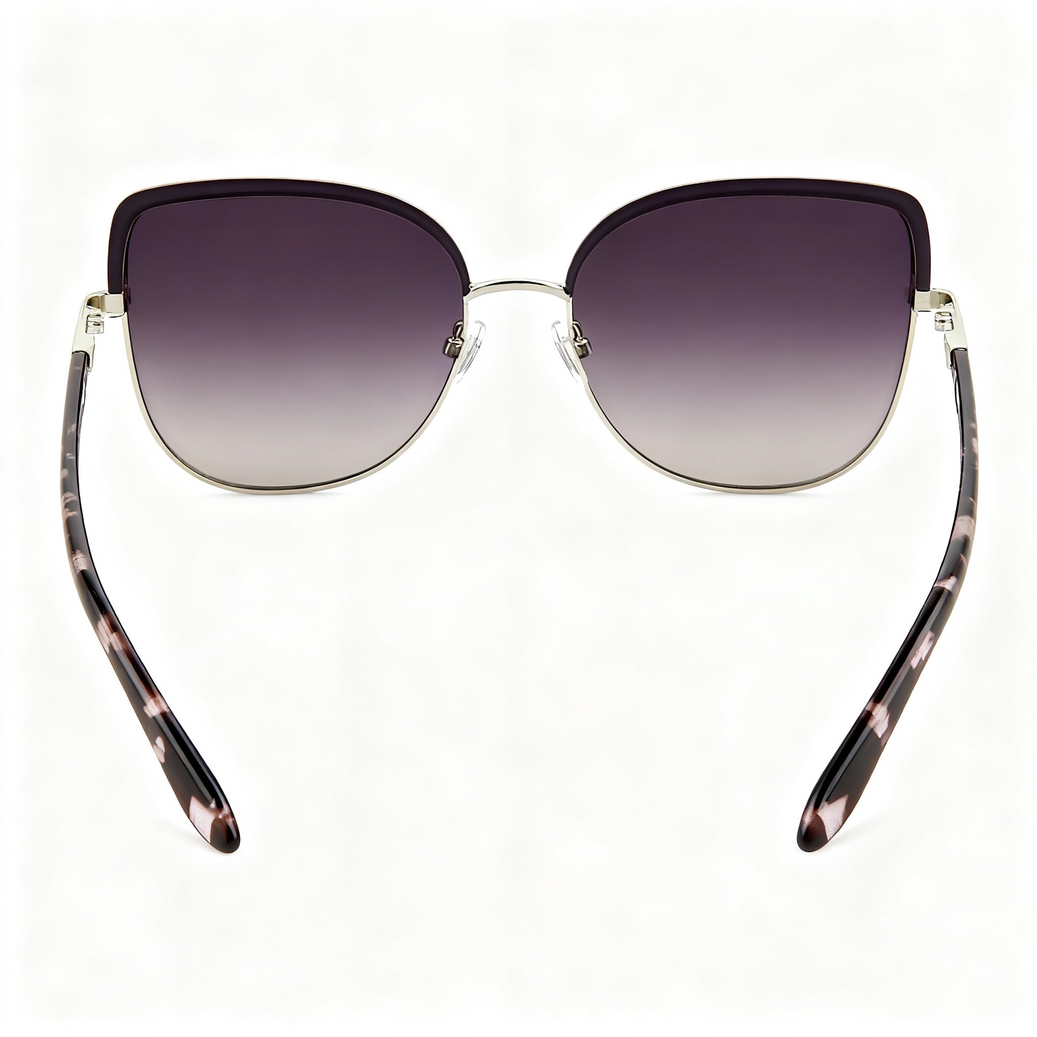 Fossil Women's Fos 3126/G/S Cat Eye Stainless Steel Sunglasses, Mauve Burgundy Shaded, Pink Doubleshade Lens, 56mm, Photo 4