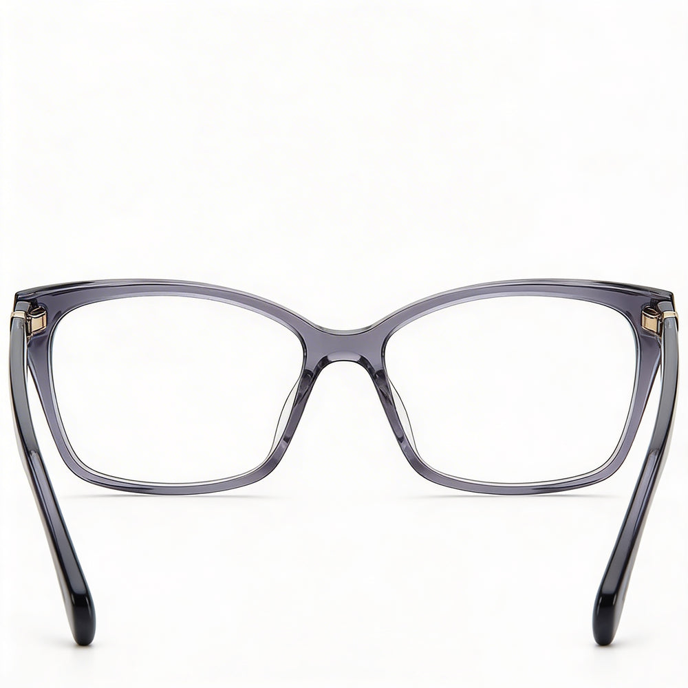 kate spade new york Modern Women's Transparent Grey Acetate Full Rim Square Eyeglasses with Grey Lenses 52mm