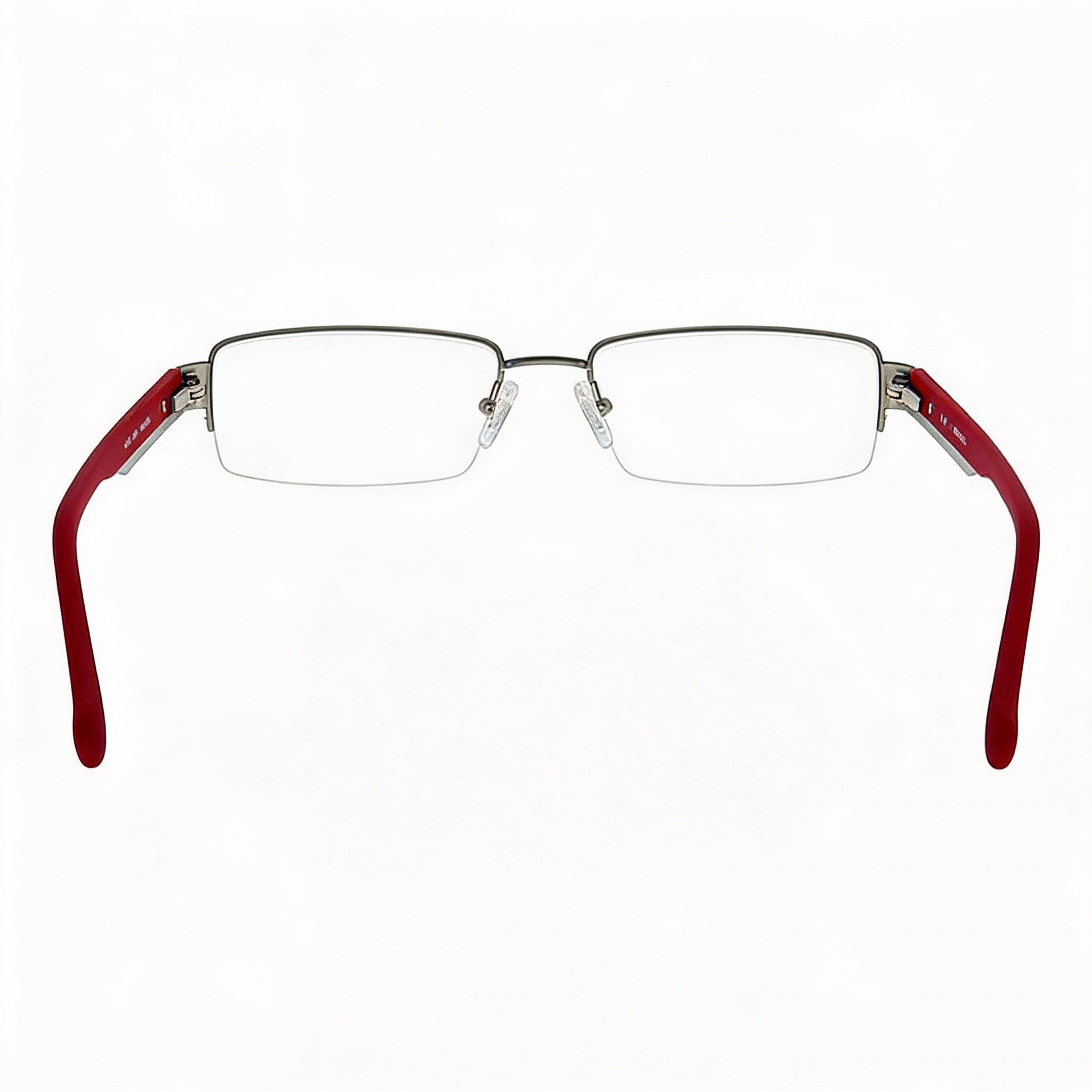 GUESS Eyewear for Men and Women, Silver Red Metal Optical Frame with Non- Lenses, Size 55-18-145, Photo 3