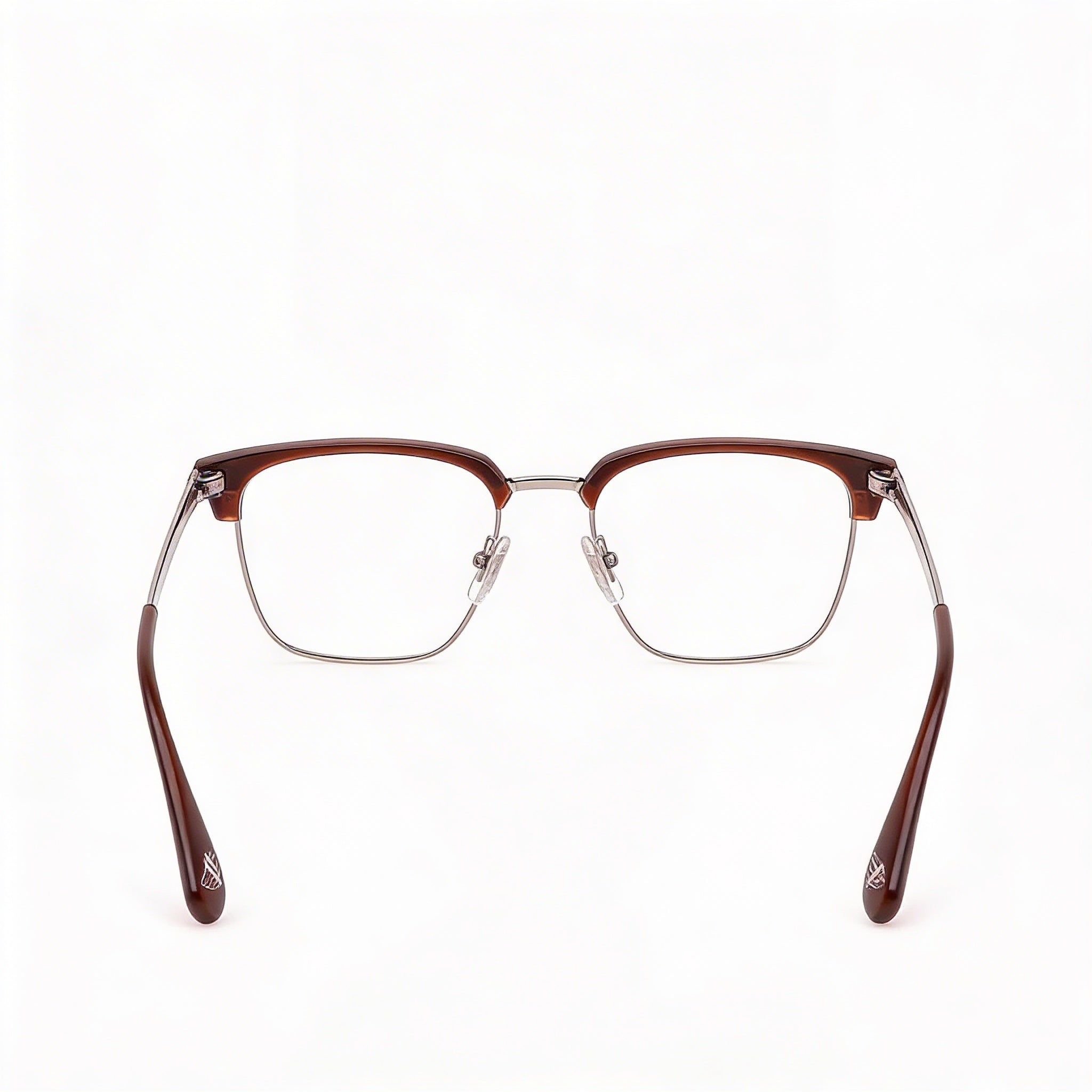 Police Casual Men's Palladium Metal Eyeglass Frames with Clear Non Polarized Lenses, 51mm Lens Width, Photo 2