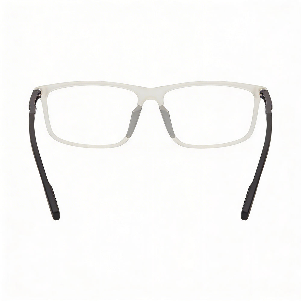 Adidas Gafas de Hombre Casuales Brillantes Grises Montura de Plástico Lente Transparente No Polarizadas 55-15-145