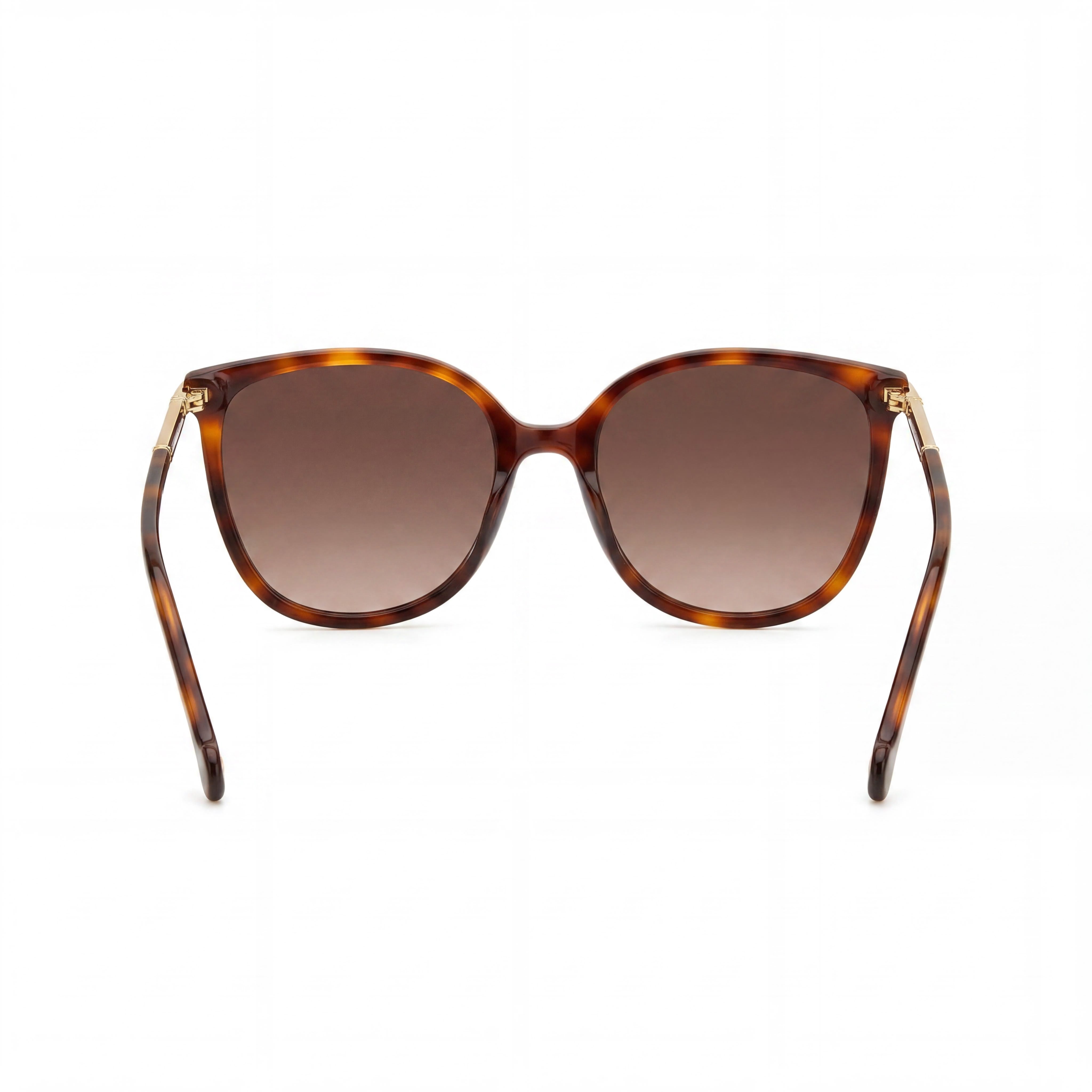 Gafas de sol de acetato Carolina Herrera modernas para mujer con montura Habana marrón y lentes no polarizadas marrones degradadas de 55 mm, Photo 3