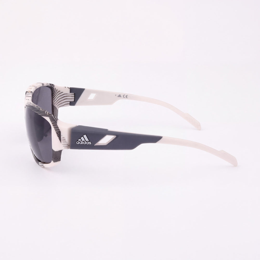 adidas Casual Men's Beige Injected Frame Sunglasses with Smoke Lenses, UV 400 Protection, 61mm