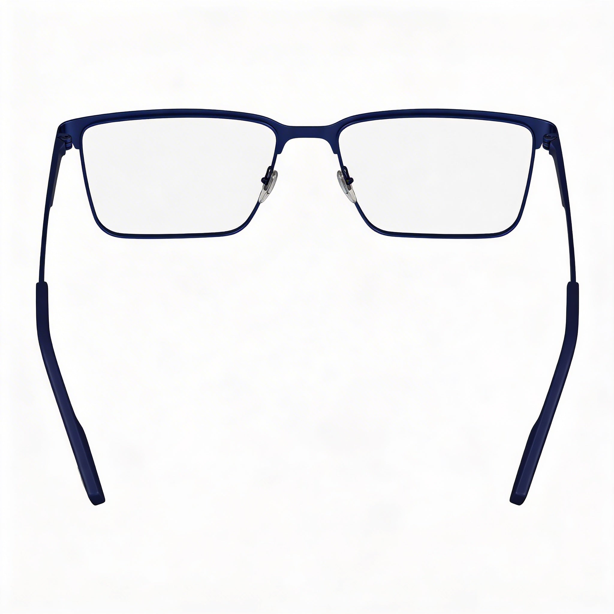 Gafas para hombre Lacoste Modern con montura de metal azul mate, lentes de policarbonato, 55 mm de ancho de lente, Photo 4