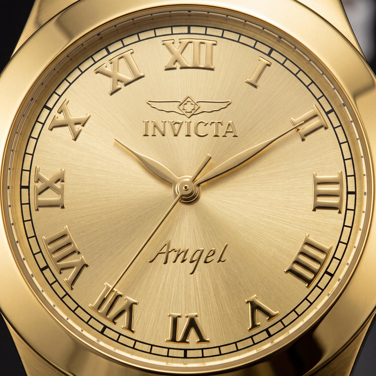 Invicta Angel 14805 Women's Gold-Tone Stainless Steel Champagne Dial Interchangeable Leather Strap Watch 33mm, Photo 2