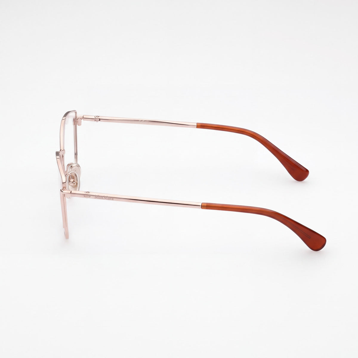 MaxMara Mm5002 Gafas de sol clásicas polarizadas de metal para mujer Oro rosa y naranja 54mm, Photo 2