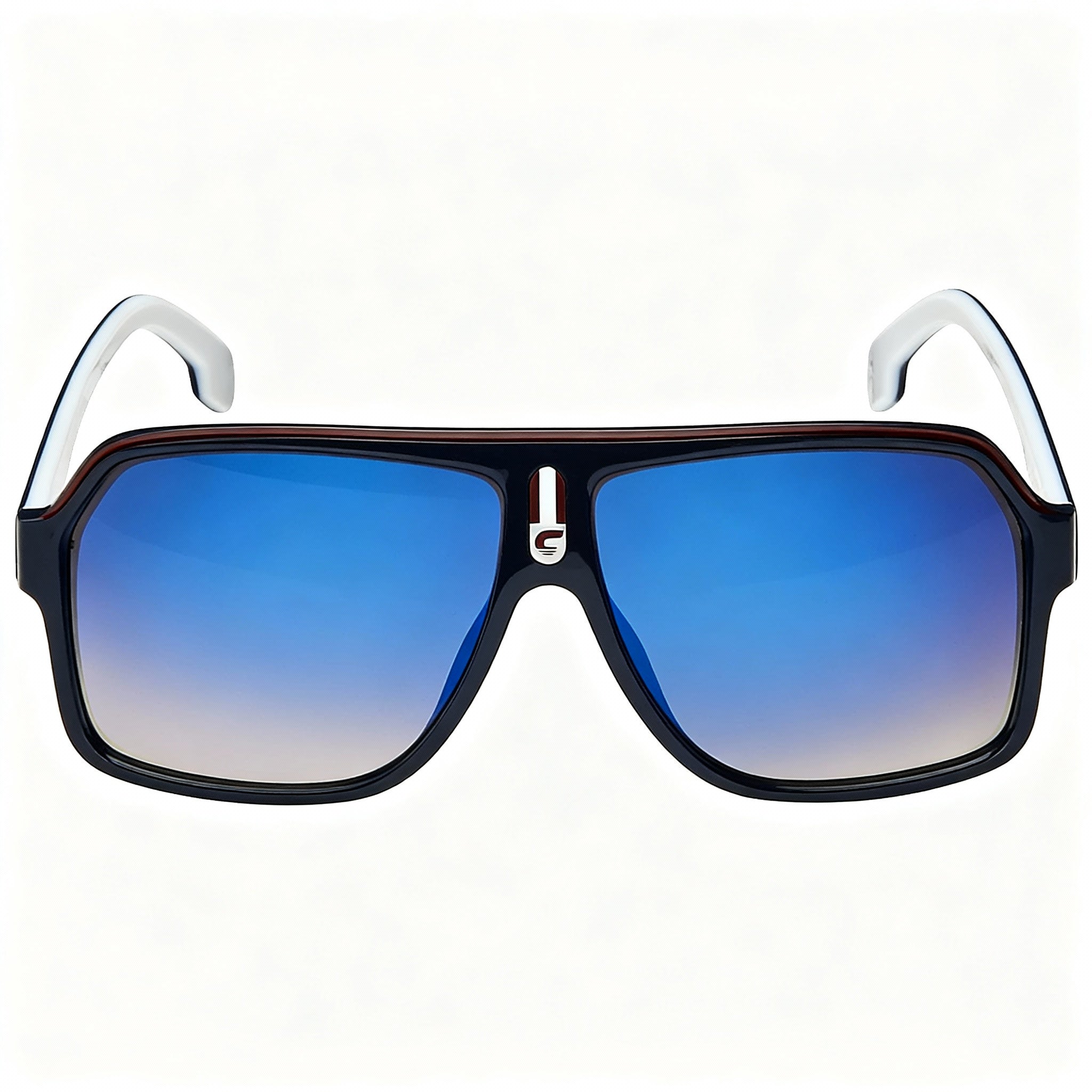 Carrera 1001/S Unisex Plastic Aviator Sunglasses, Blue Red Frame with Gray Multi Lenses, 62mm, Photo 4