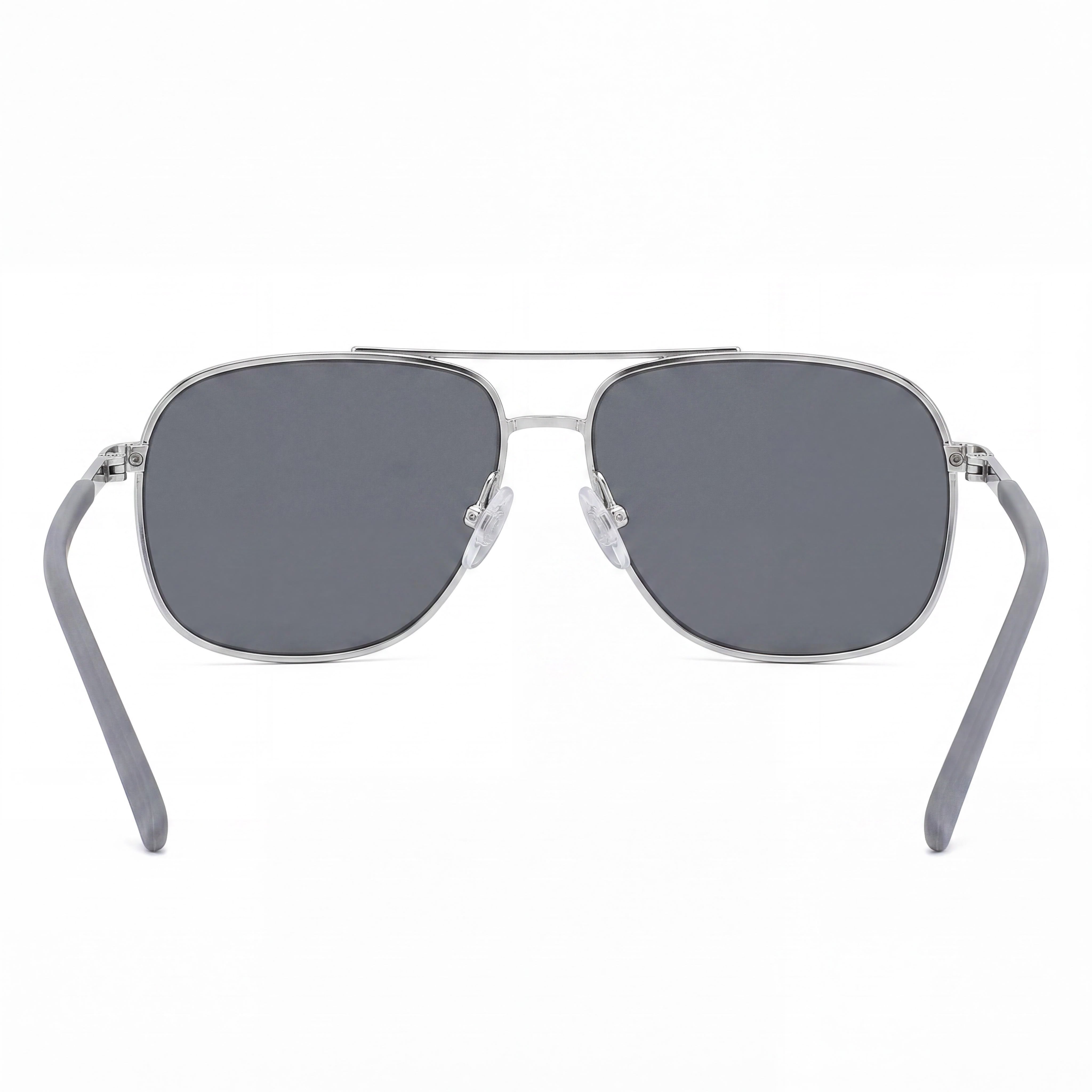 Columbia C115SP MIST TRAIL Men's Navigator Polarized UV Protected Shiny Silver Metal Blue Revo Sunglasses 57mm, Photo 3