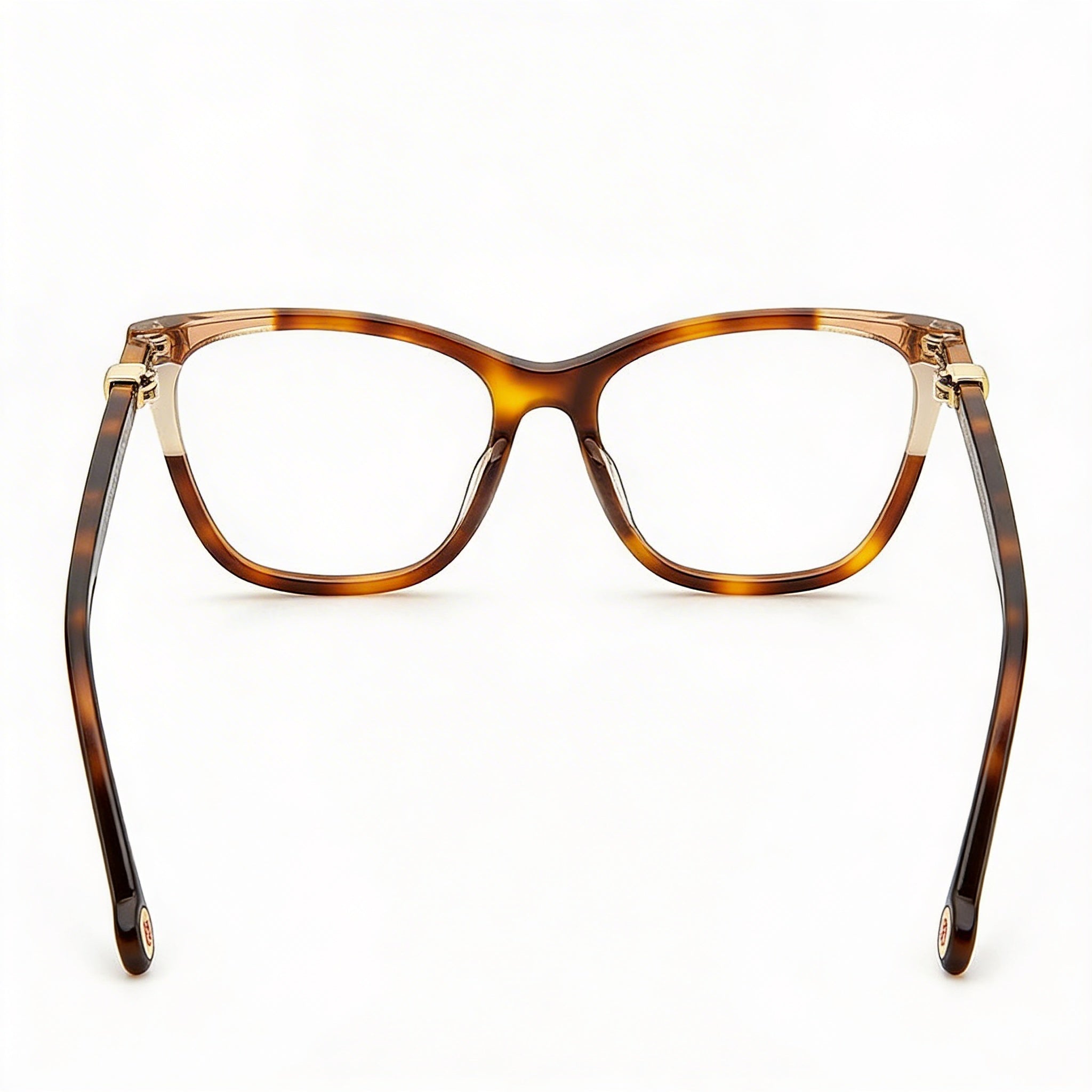 Carolina Herrera Modern Cat Eye Women's Ivory Acetate Full Frame Eyeglasses 53-17-145mm, Clear Demo Lenses, Prescription Ready, Photo 4