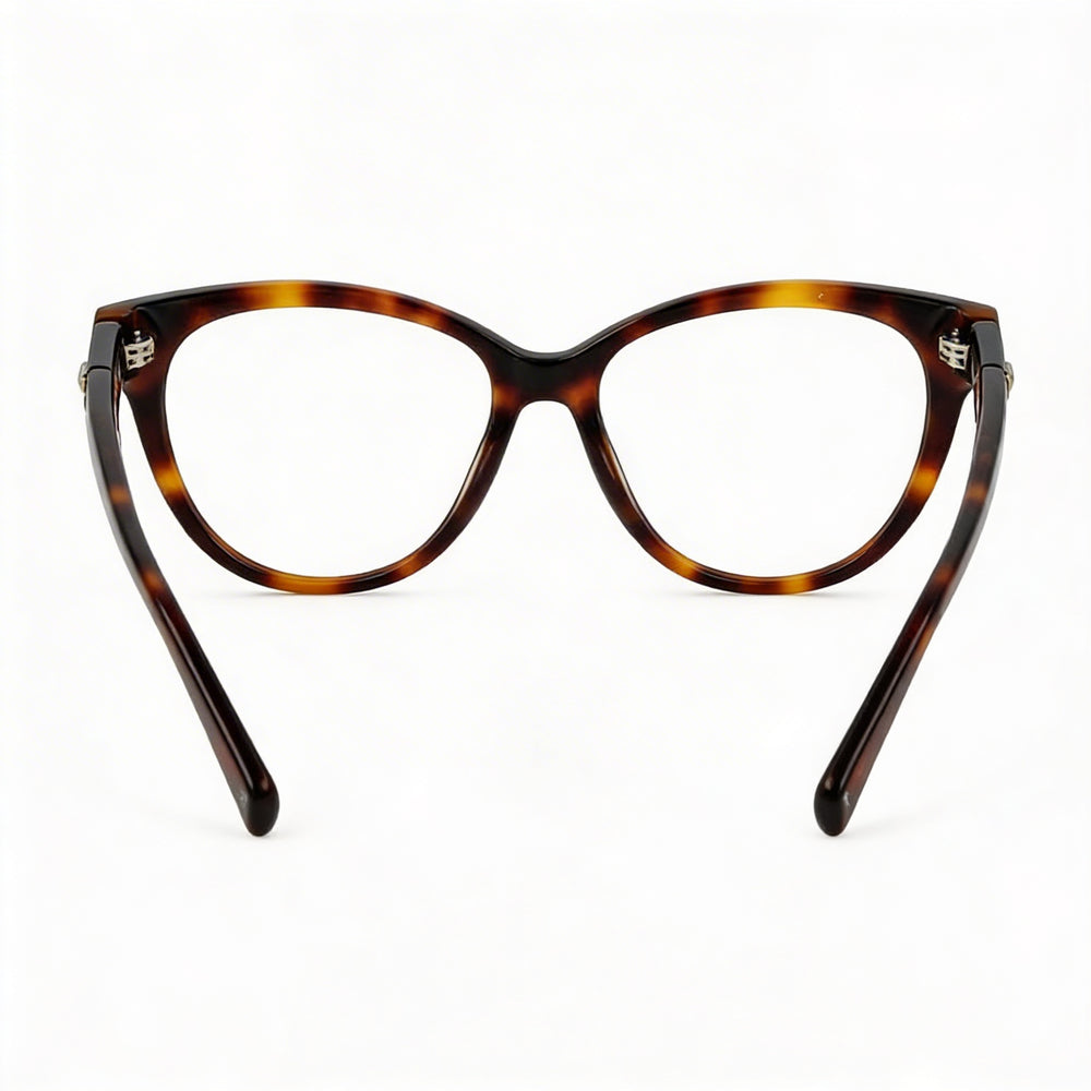Longchamp LO2698 Unisex Casual Full Rim Plastic Cat Eye Havana Clear Non-polarized Eyeglasses 53mm