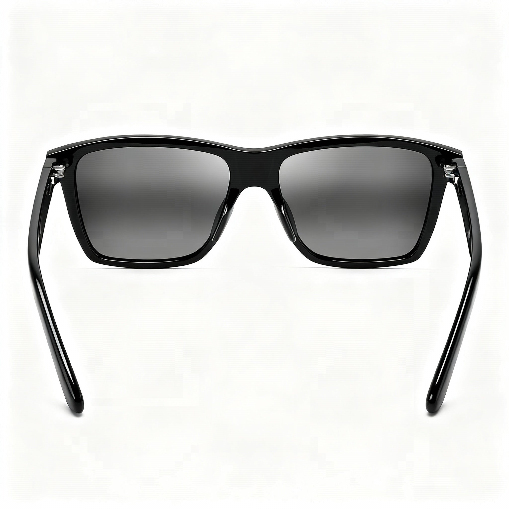 Maui Jim Cruzem Unisex Black Gloss Nylon Full Rim Polarized Super Thin Glass Neutral Grey 57mm Sunglasses, Photo 3