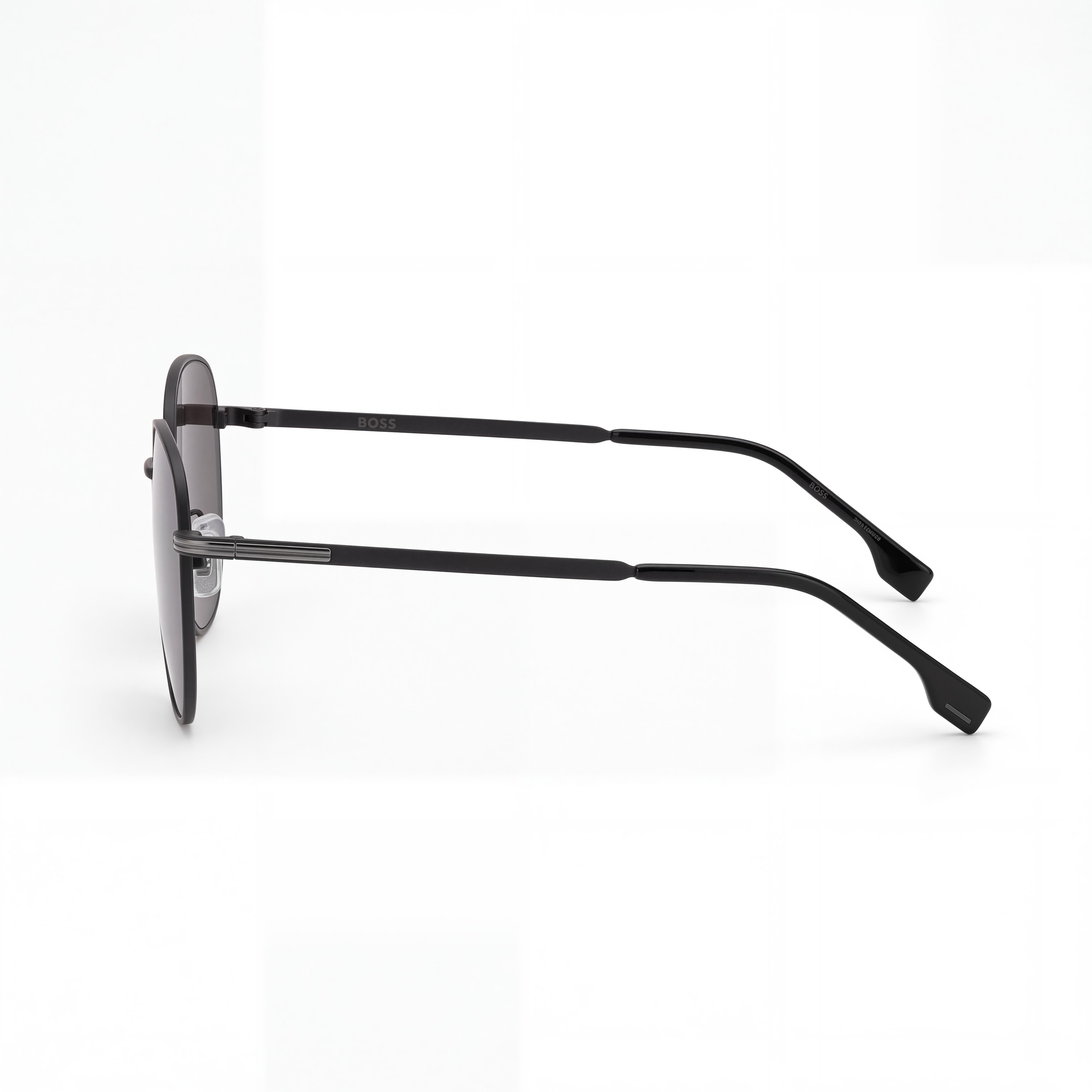 Hugo Boss 206838 Casual Women's Matt Black Stainless Steel Frame Polycarbonate Lens UV Protection Sunglasses 56mm, Photo 3