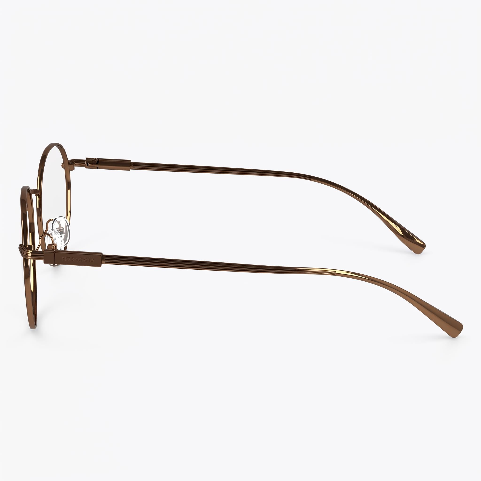 Gafas para hombre Ferragamo Sf2229 con montura metálica, acabado oro ámbar, 50 mm de ancho de lente, Photo 2