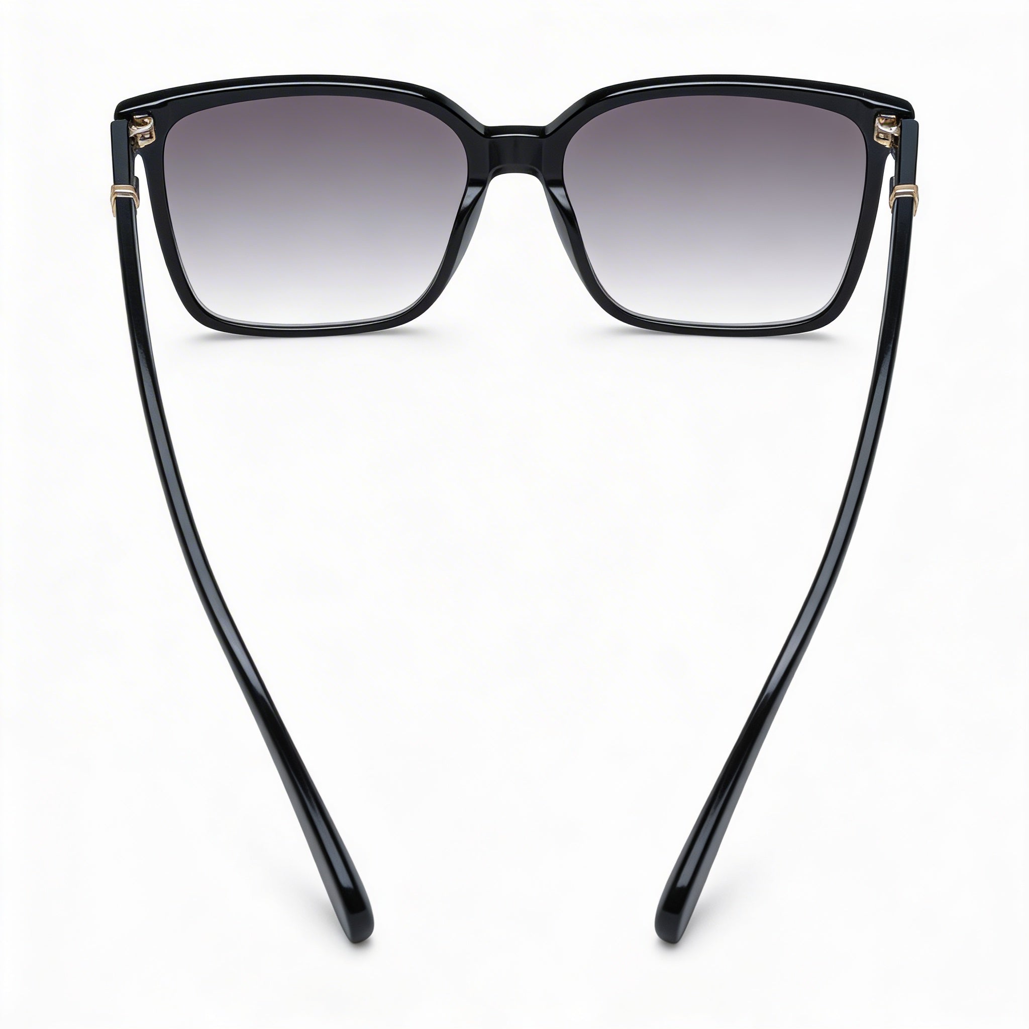 Gafas de sol MaxMara Casual para mujer con montura de plástico, negro brillante/gris degradado, lentes ahumadas degradadas, protección UV, 57 mm, Photo 3