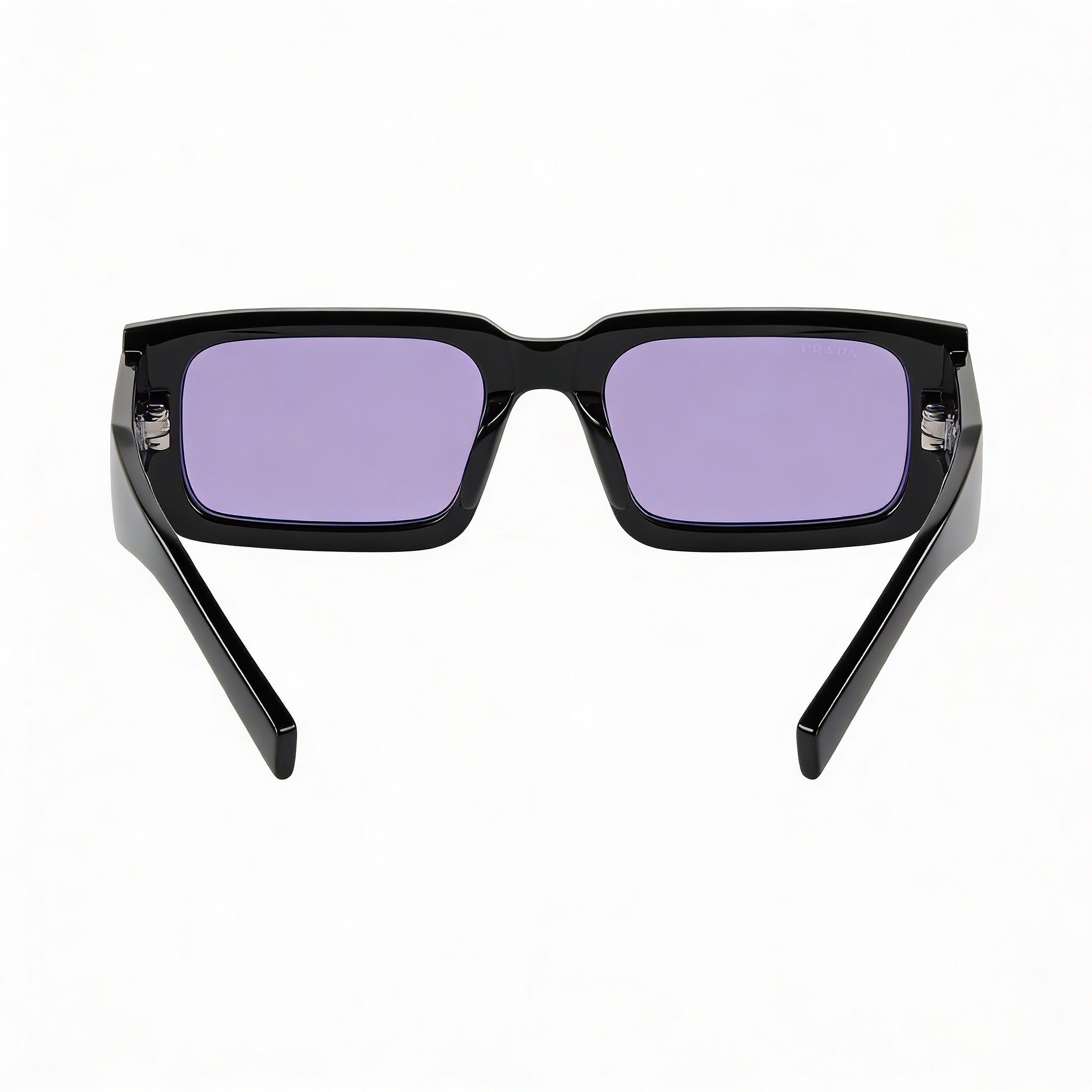 Gafas de sol Prada Classic para hombre, de policarbonato, montura negra, azul y violeta, lentes multicolor, protección UV, no polarizadas, 53 mm, Photo 3