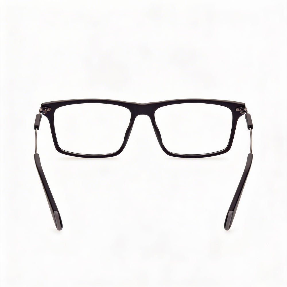 Gafas adidas Casual para hombre, montura de plástico negro mate, lentes sin policarbonato, talla 54-15-145