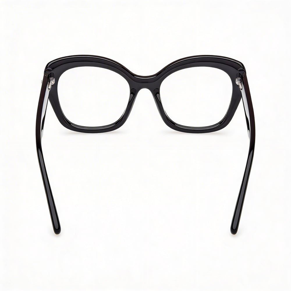 Gafas GUESS Gu50225 para mujer, montura de plástico negro brillante, lentes transparentes, 51-22-140 mm