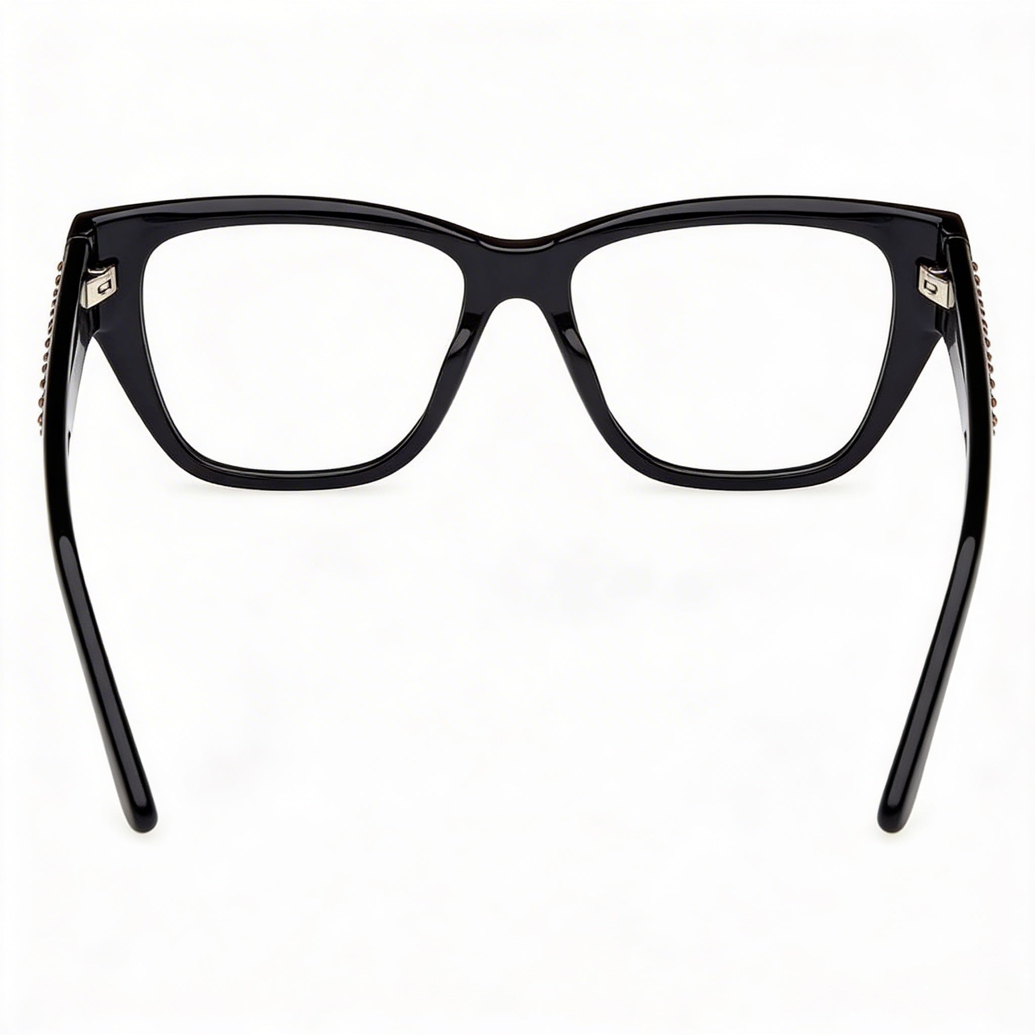 GUESS by Marciano Gm50019 Women's Shiny Black Plastic Frame Eyeglasses with Polycarbonate Lenses 52-15-140, Photo 2