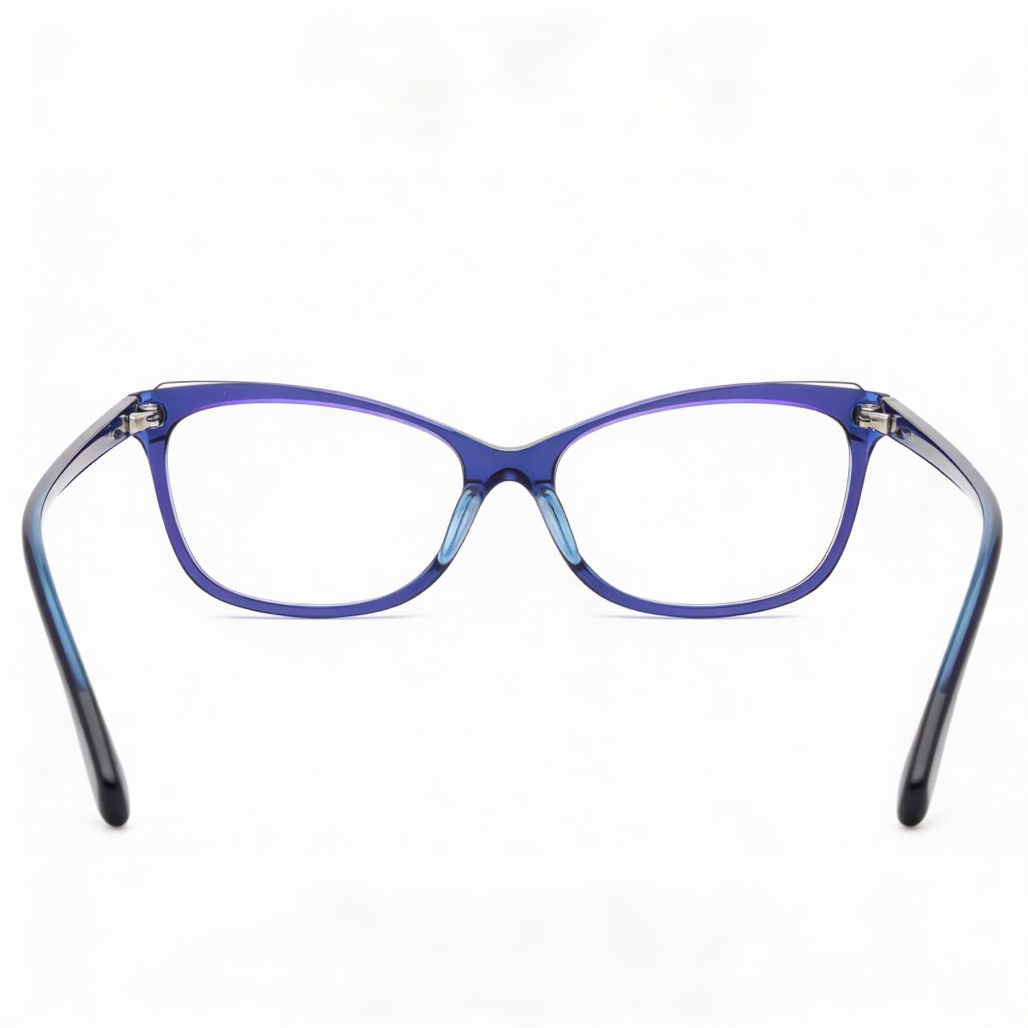 Gafas Kenneth Cole REACTION Kc0897 para hombre con montura de plástico azul y lentes de policarbonato transparente de 55 mm, Photo 3