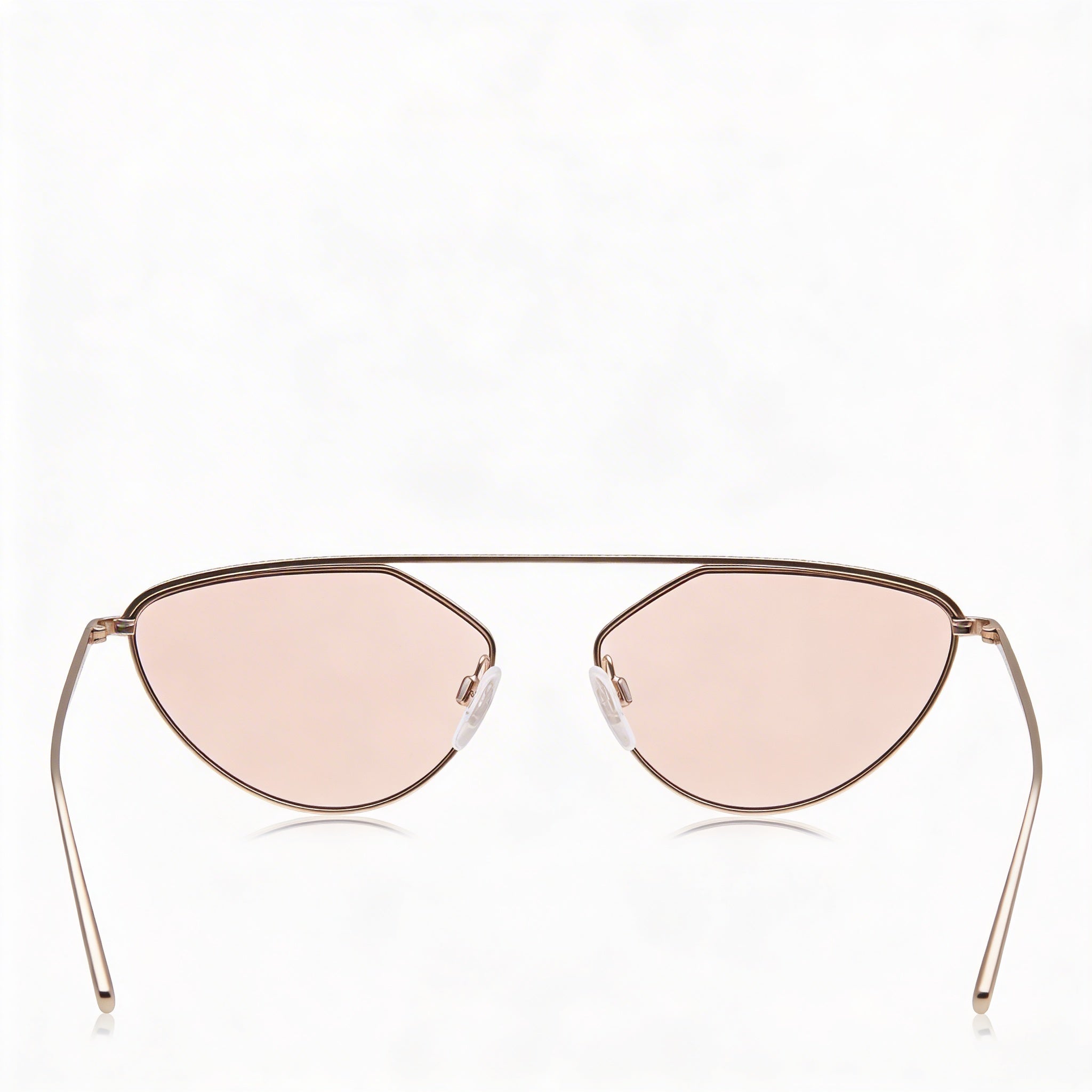 DKNY Classic Women's Rose Gold Metal Frame Blush Lenses 100% UV Protection Sunglasses 55mm, Photo 4