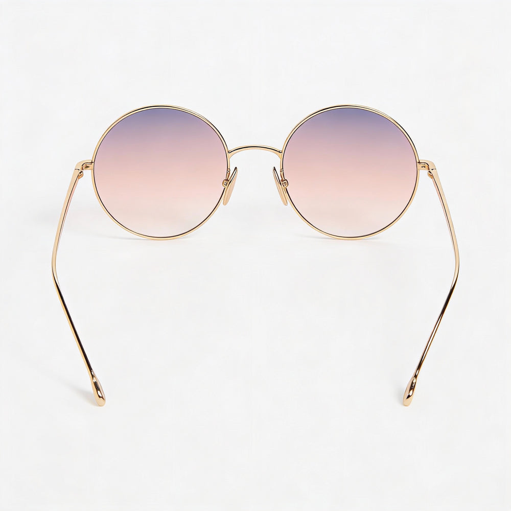 Gafas de sol Isabel Marant para mujer, estilo casual, de acero inoxidable, redondas, ovaladas y en oro rosa, con protección UV, 54 mm