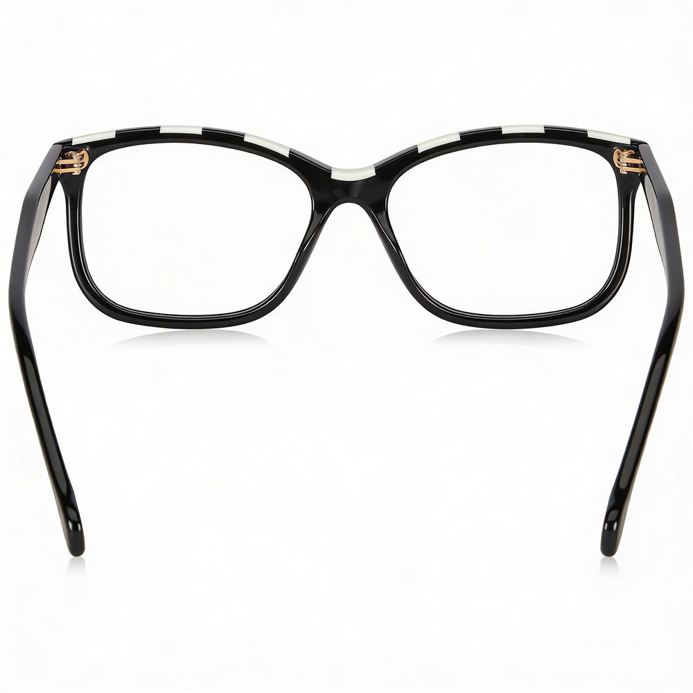 Carolina Herrera Her 0147 Gafas de Acetato Estilo Moderno para Mujer en Blanco Negro, Ancho de Lente 54mm