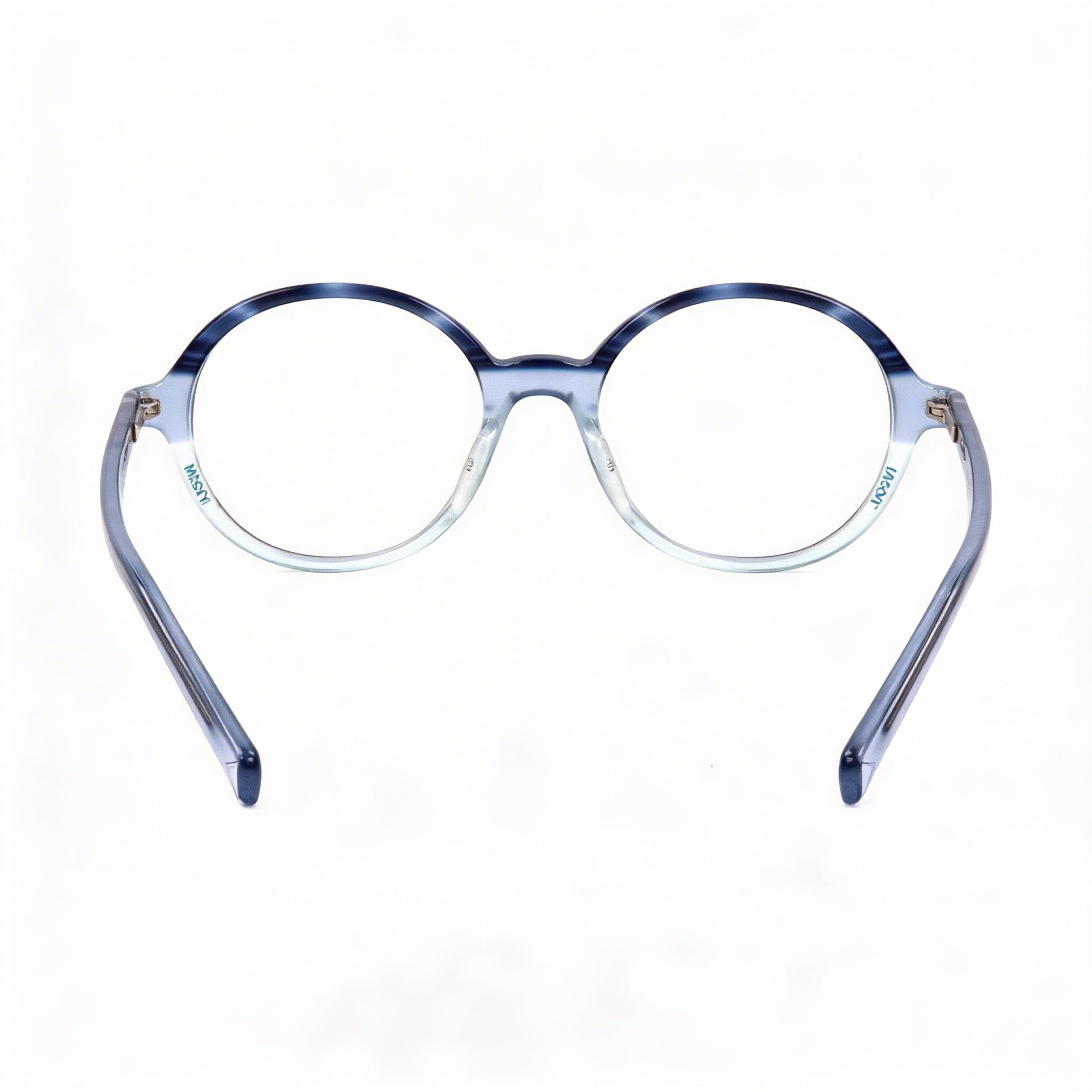 M Missoni MMI 0012 Women's Tri-Tone Blue Horn Acetate Full-Rim Round Optical Glasses 48-18-140mm, Photo 3