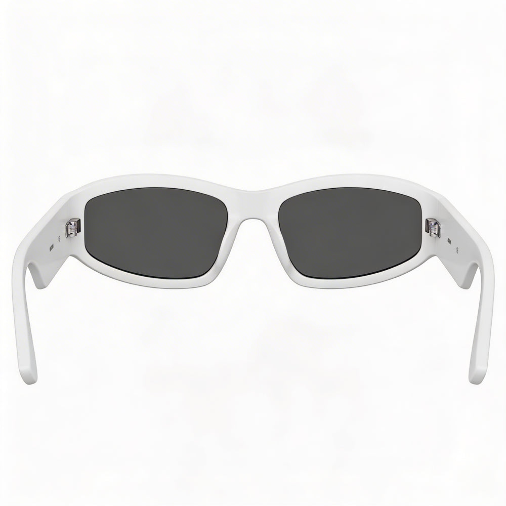 Gafas de sol Moschino Casual para hombre, color blanco mate, de poliamida INJ-GRIL. Grises, no polarizadas, 60-21-130