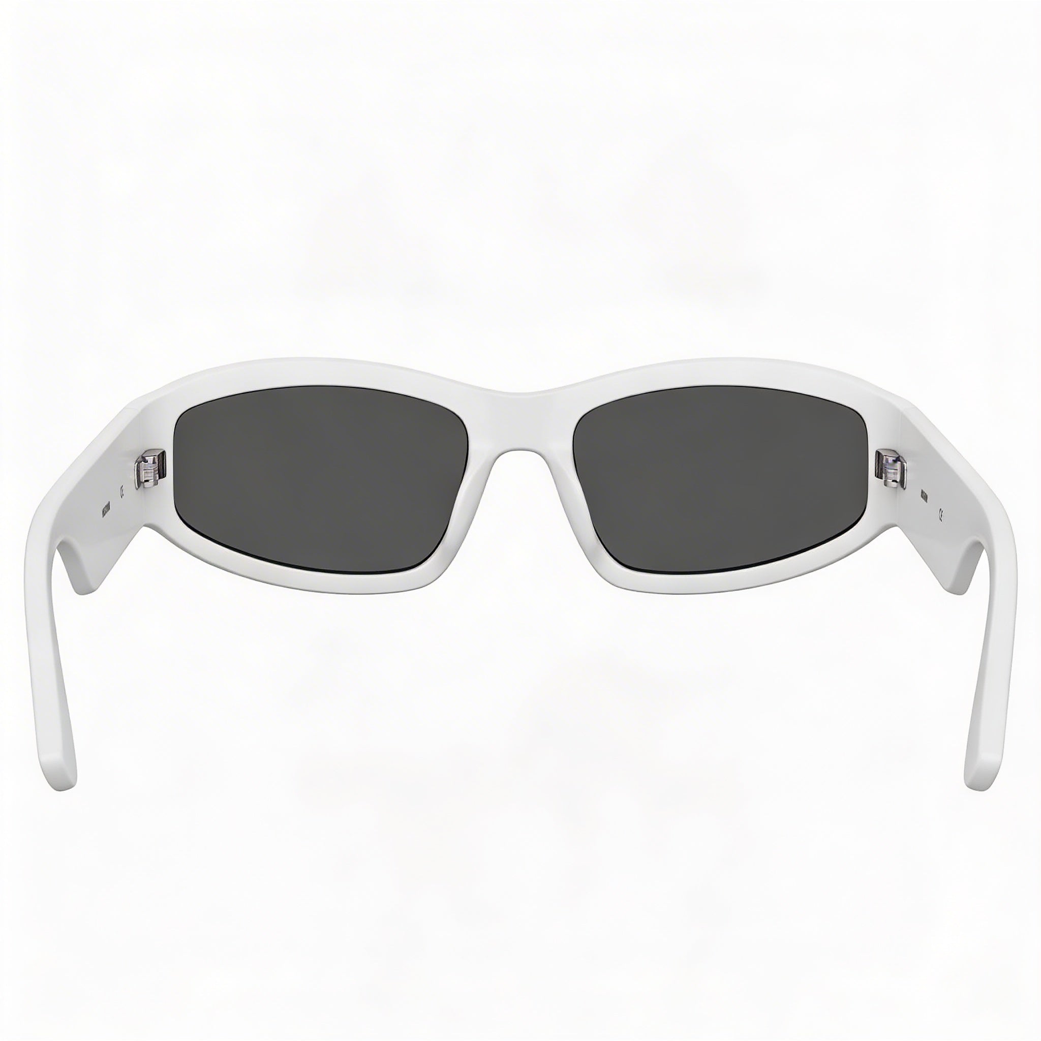 Moschino Casual Men's Matte White POLYAMIDE INJ-GRIL. Grey Non-Polarized Sunglasses 60-21-130, Photo 3