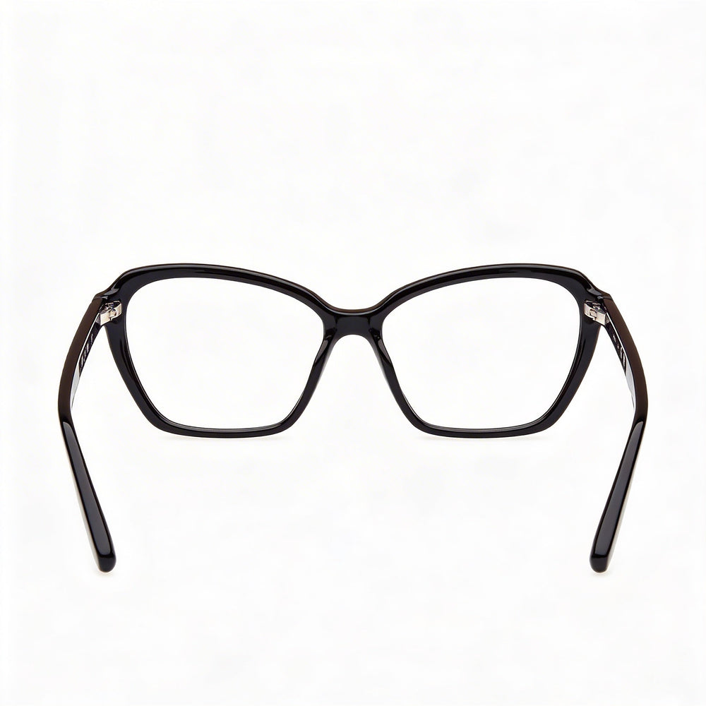 Guess GU50115 Shiny Black Rectangle Eyeglasses for Women, Plastic 54mm