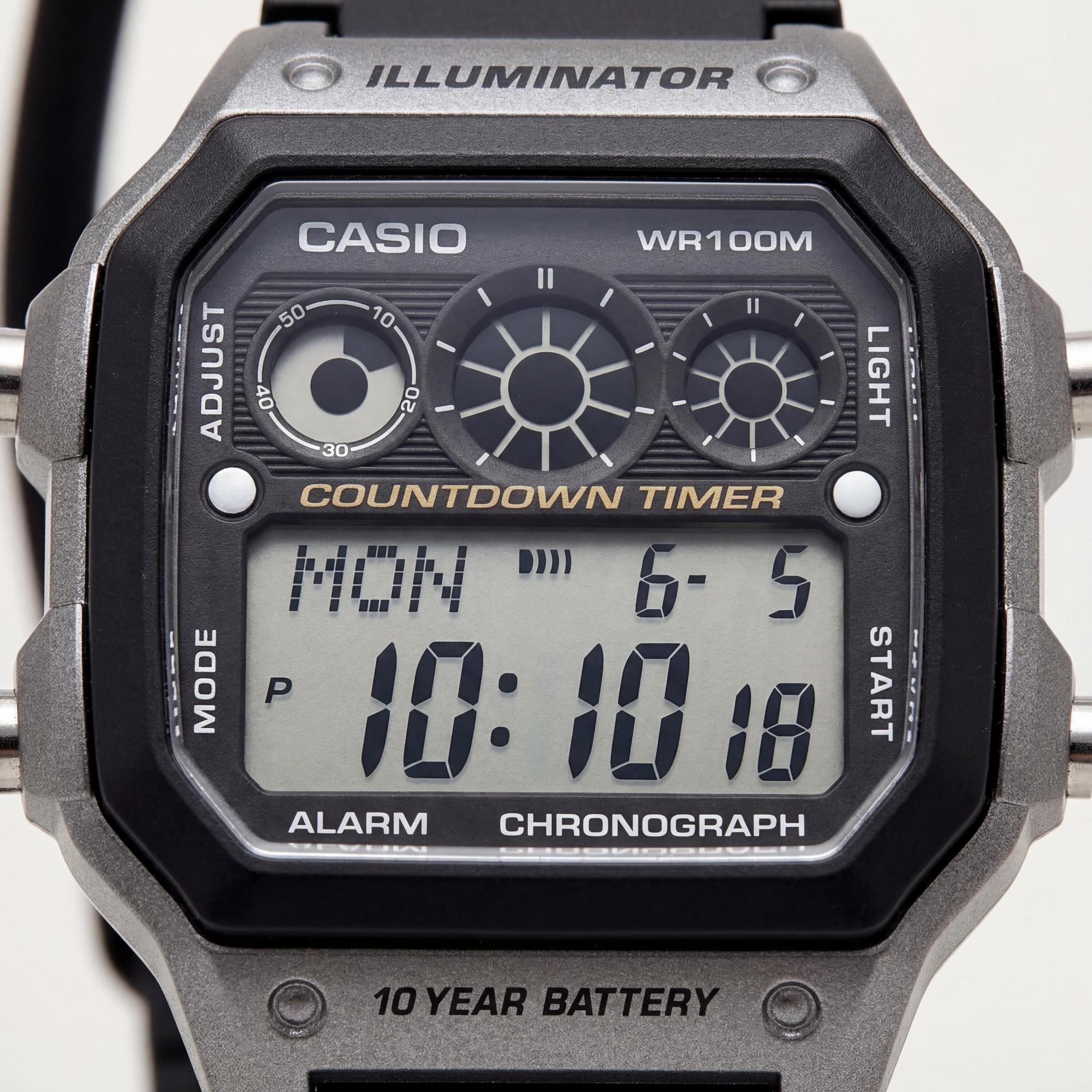 Casio AE1300WH-8A Unisex Black Watch, 45mm, Photo 2