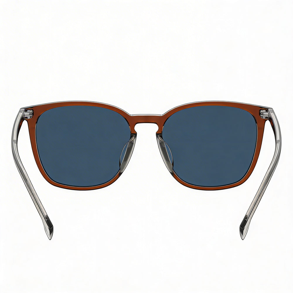 Hugo Boss 1668/F/Sk Men’s Brown Acetate Blue Lens 56mm Non-Polarized 100% UV Protection Sunglasses