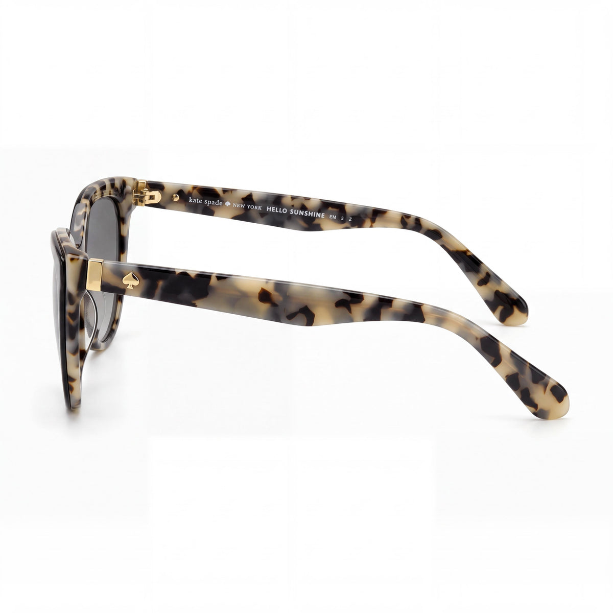 kate spade new york Daesha/F/S Cat Eye Women's Black Havana Acetate Grey Polarized UV Protection Sunglasses 56mm, Photo 3