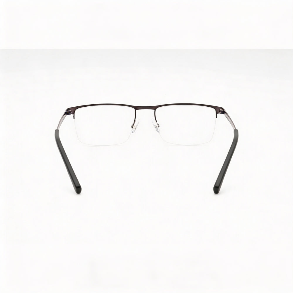 Chesterfield Ch 113xl Men's Grey Metal Frame Eyewear with Clear Polycarbonate Lenses, 55mm Lens Width