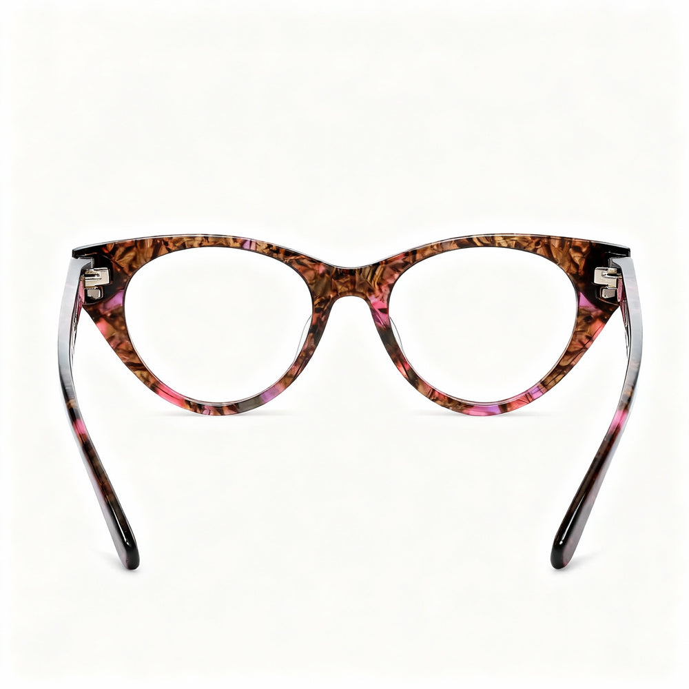 Gafas de sol GUESS S7221427 Cat Eye para mujer, color rosa, marrón, con montura de plástico pantografiada, 49-18-140