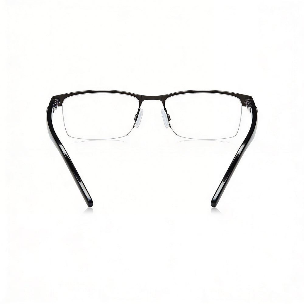Gafas HUGO Hg 1199 para hombre, de acero inoxidable, con montura en negro rutenio y lentes en negro Truth de 53 mm