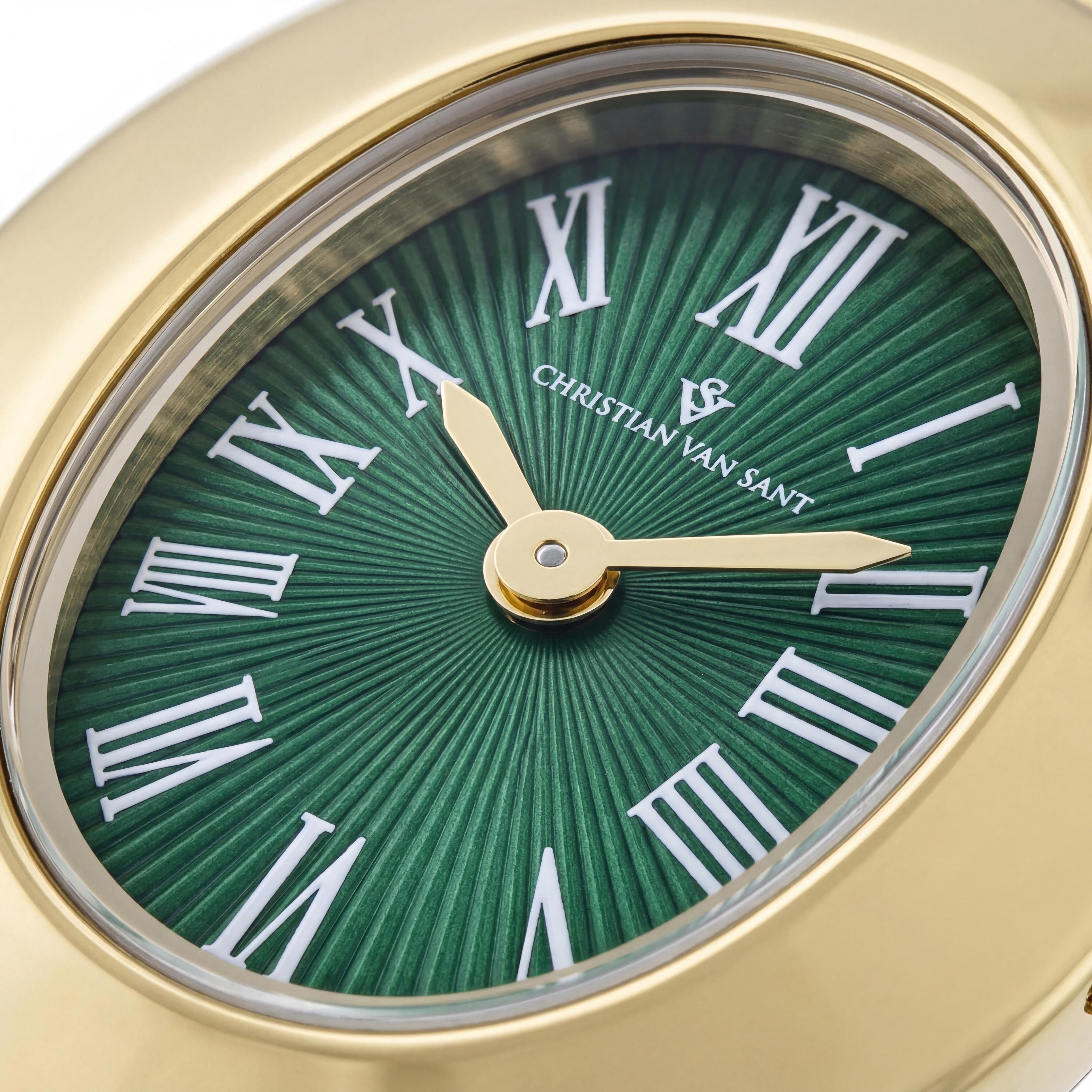 Reloj Christian Van Sant Anora CV4336 de Cuarzo para Mujer con Caja de Acero Inoxidable Verde y Brazalete, Resistente al Agua 30m, Photo 2