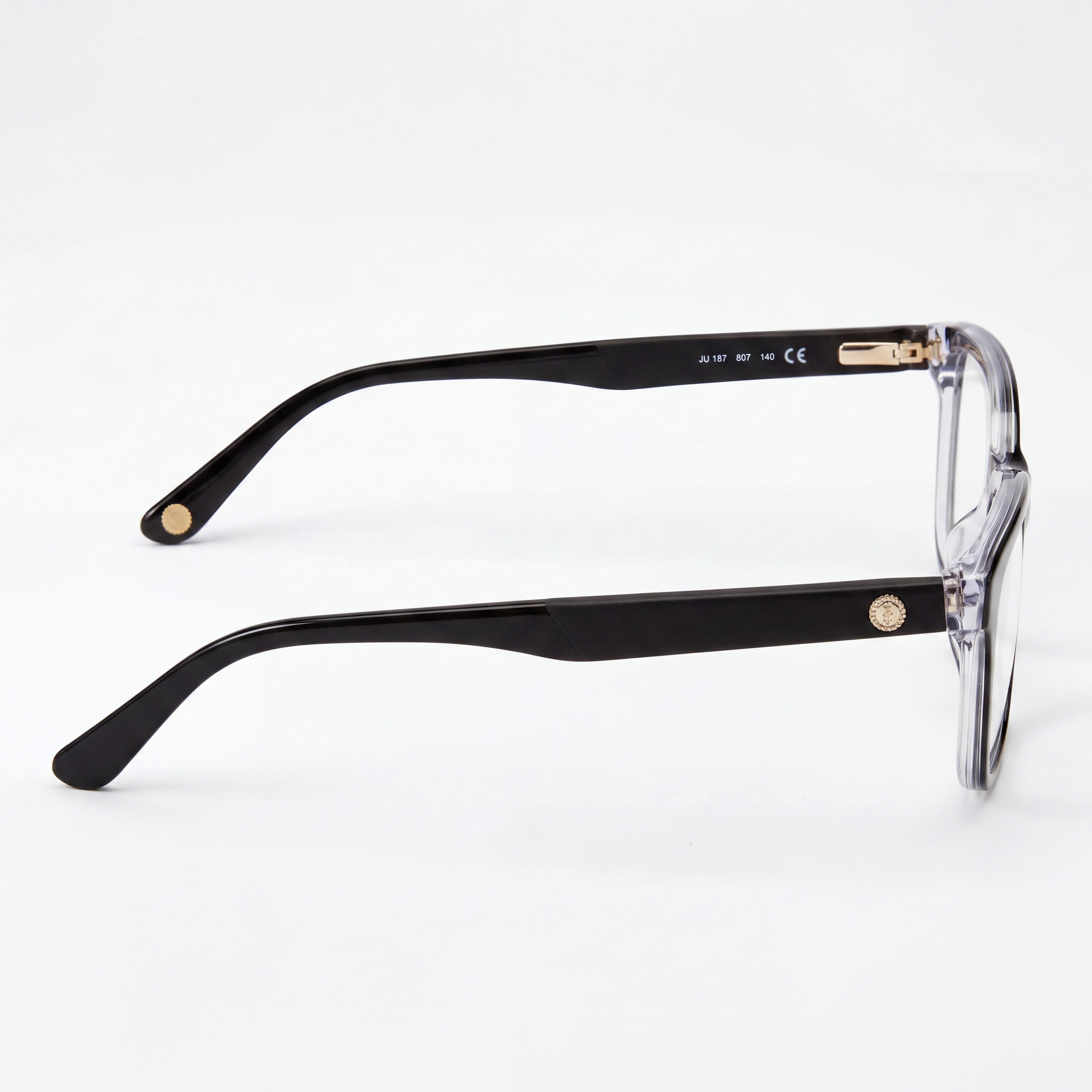 Gafas Juicy Couture Rectangulares Contemporáneas para Mujer, Montura de Acetato Negro, No Polarizadas, 53mm, Photo 3