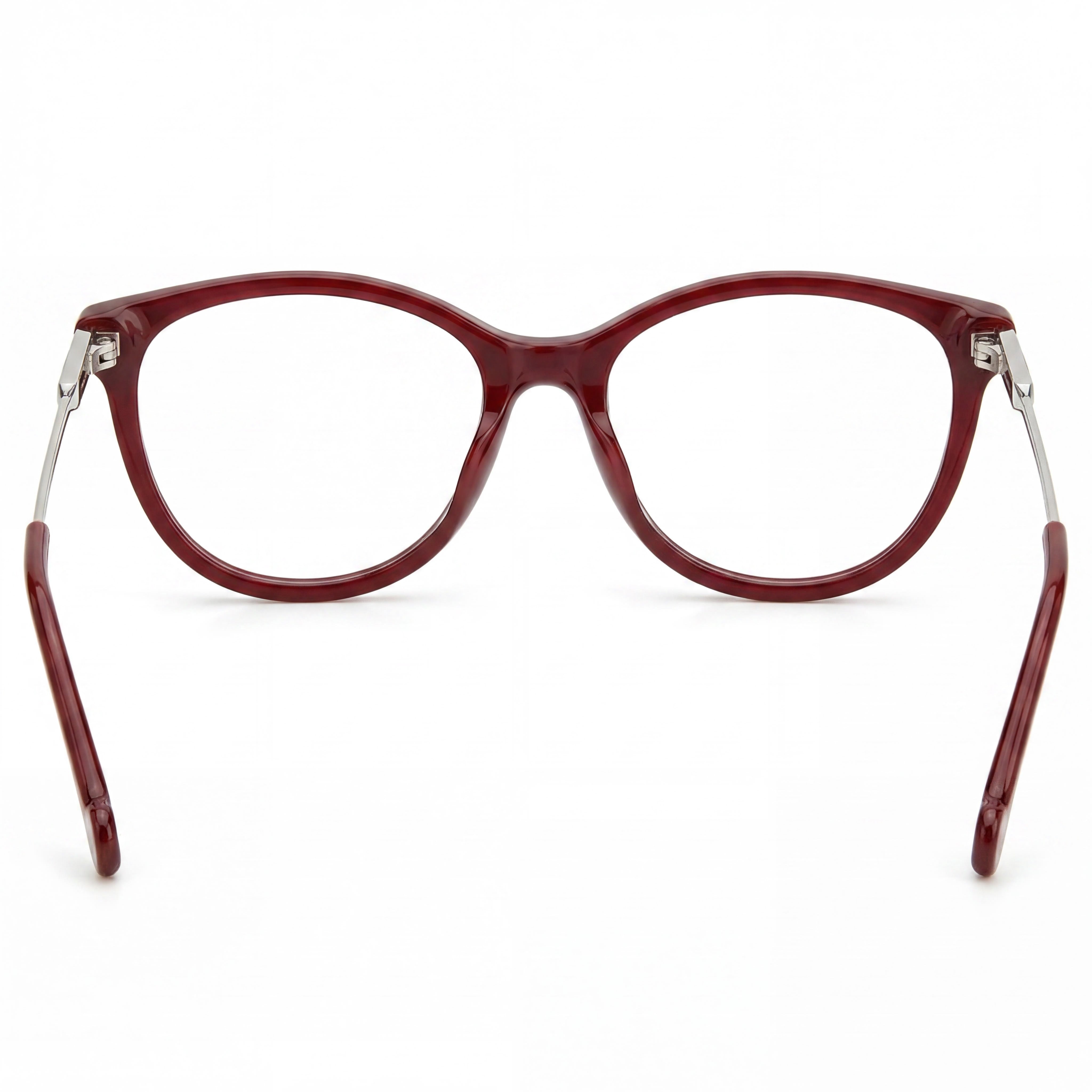 Gafas Carolina Herrera para mujer, modernas, de acetato color burdeos, sin graduación, de 53 mm, Photo 3