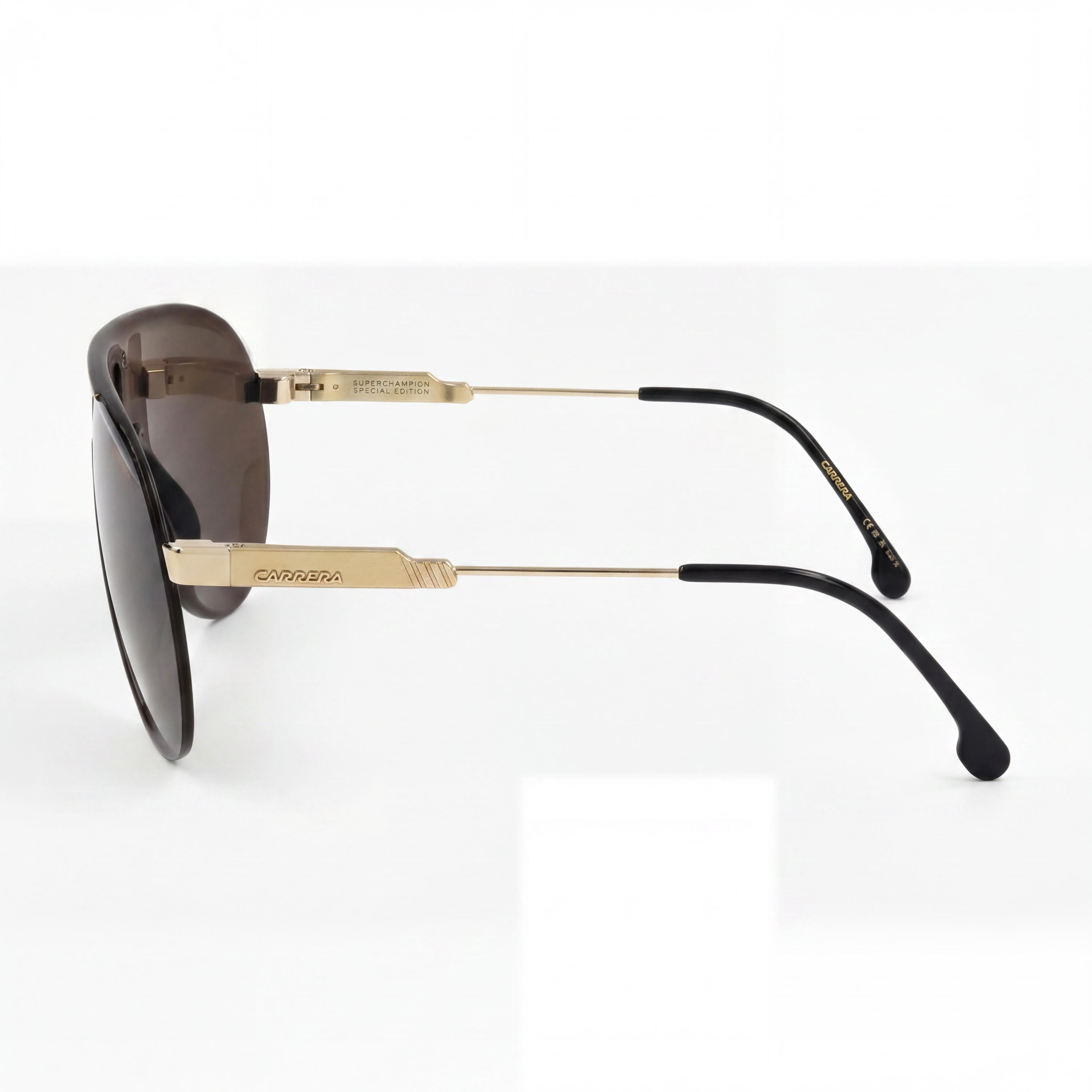 Carrera Sporty Classic Unisex Black Gold Light Brown Polycarbonate Grey Antireflex Non-Polarized Sunglasses 99-01-135, Photo 3